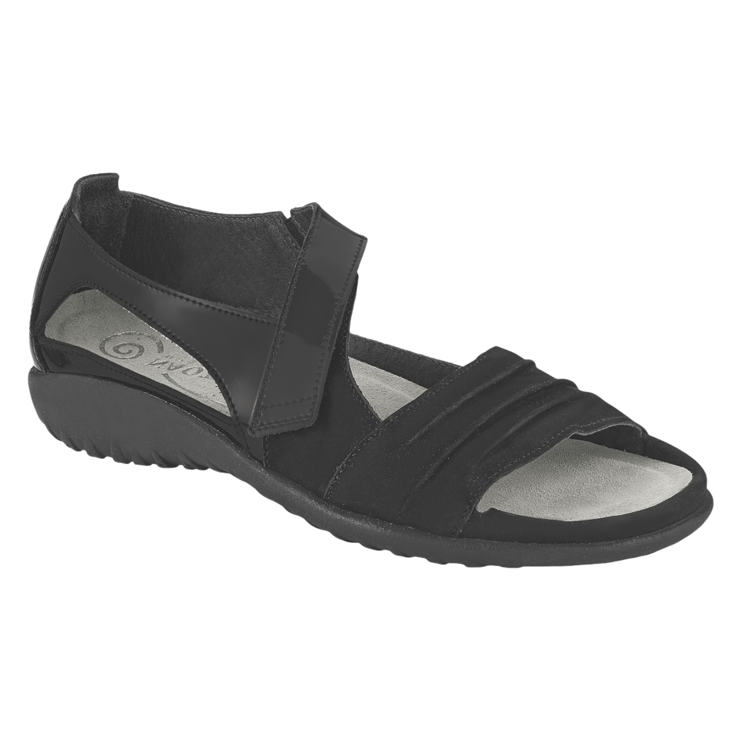 Naot - Papaki - Blk Patent/Blk Velvet Nubuck / M / 35