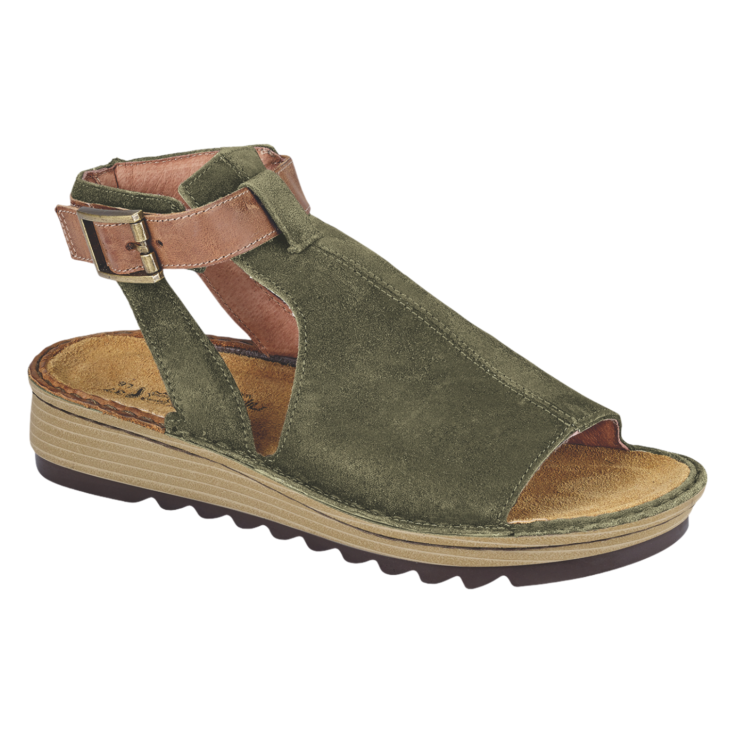 Naot - Verbena - Vintage Camel/Oily Olive Suede / M / 36