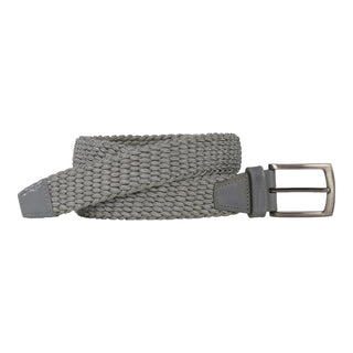 Woven Stretch-Knit Belt - Gray / 44