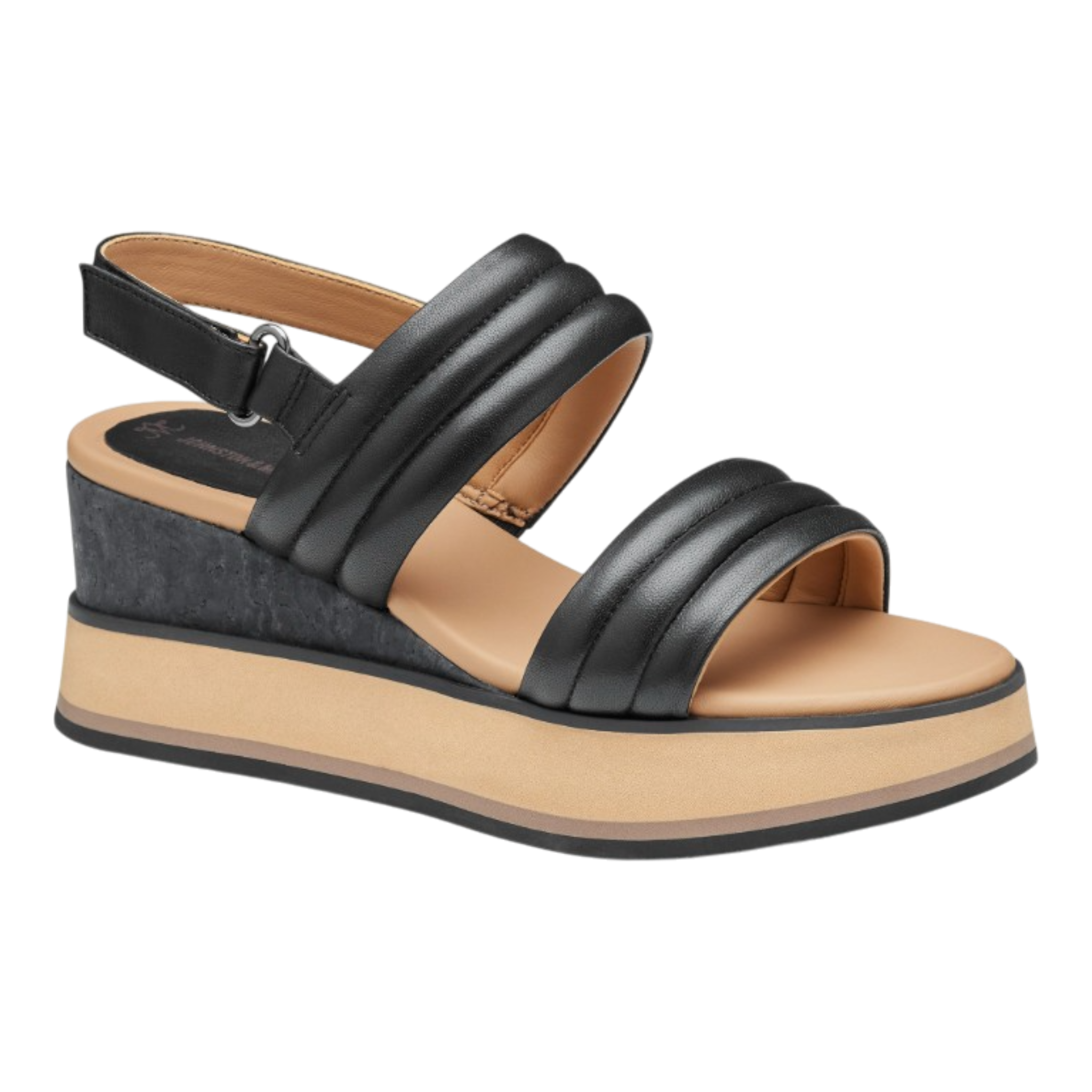 Johnston & Murphy - Colleen Double-Band Sandal - Black / M / 7.5