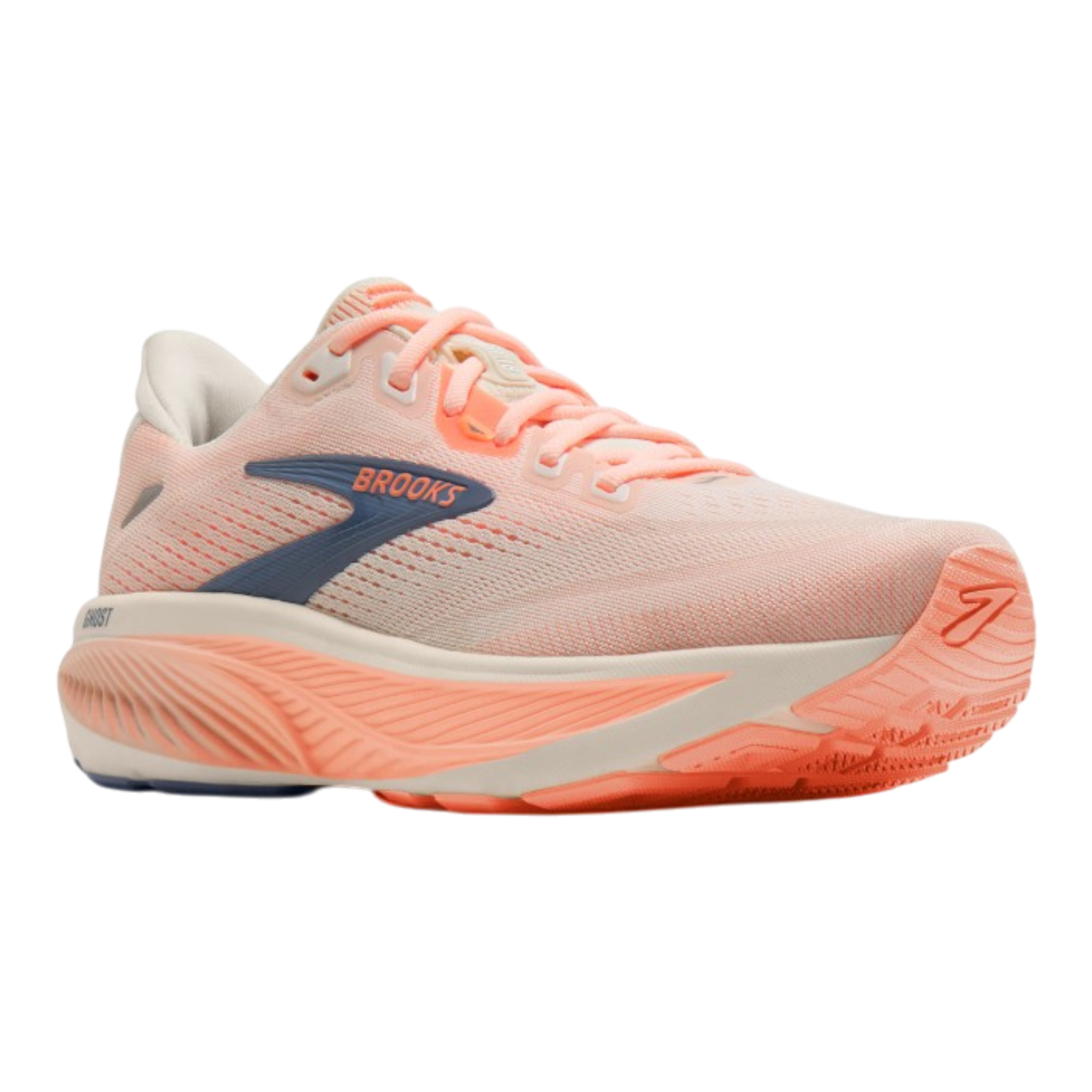 Brooks - Women's Ghost 18 - Star White/Cyber Peach / M / 6