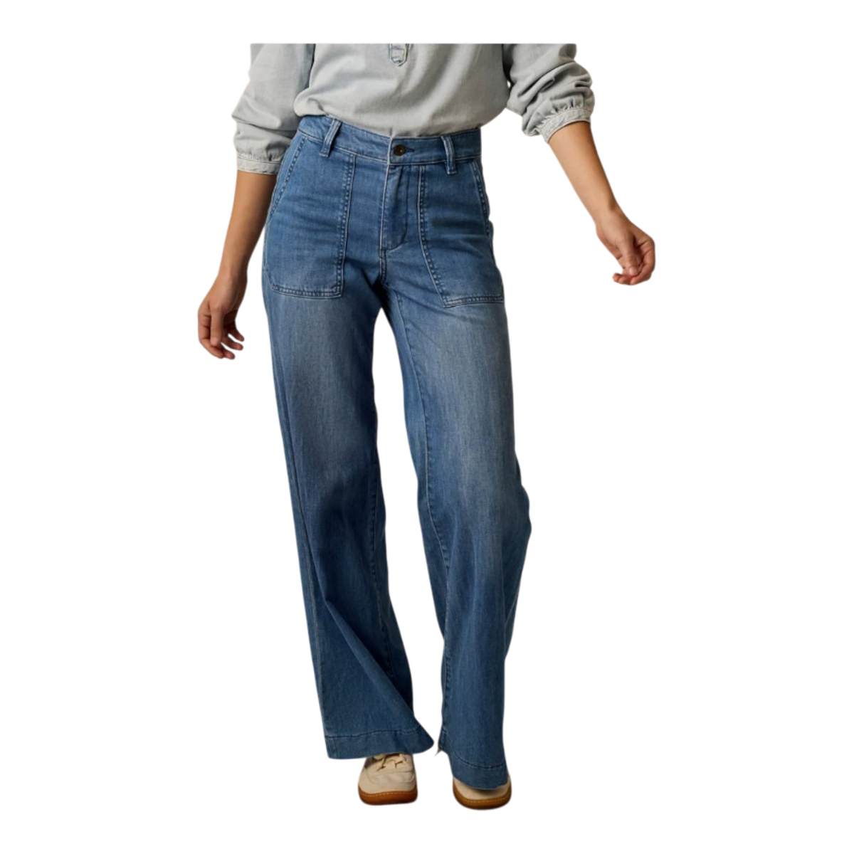 Farrah Lightweight Denim Wide Leg