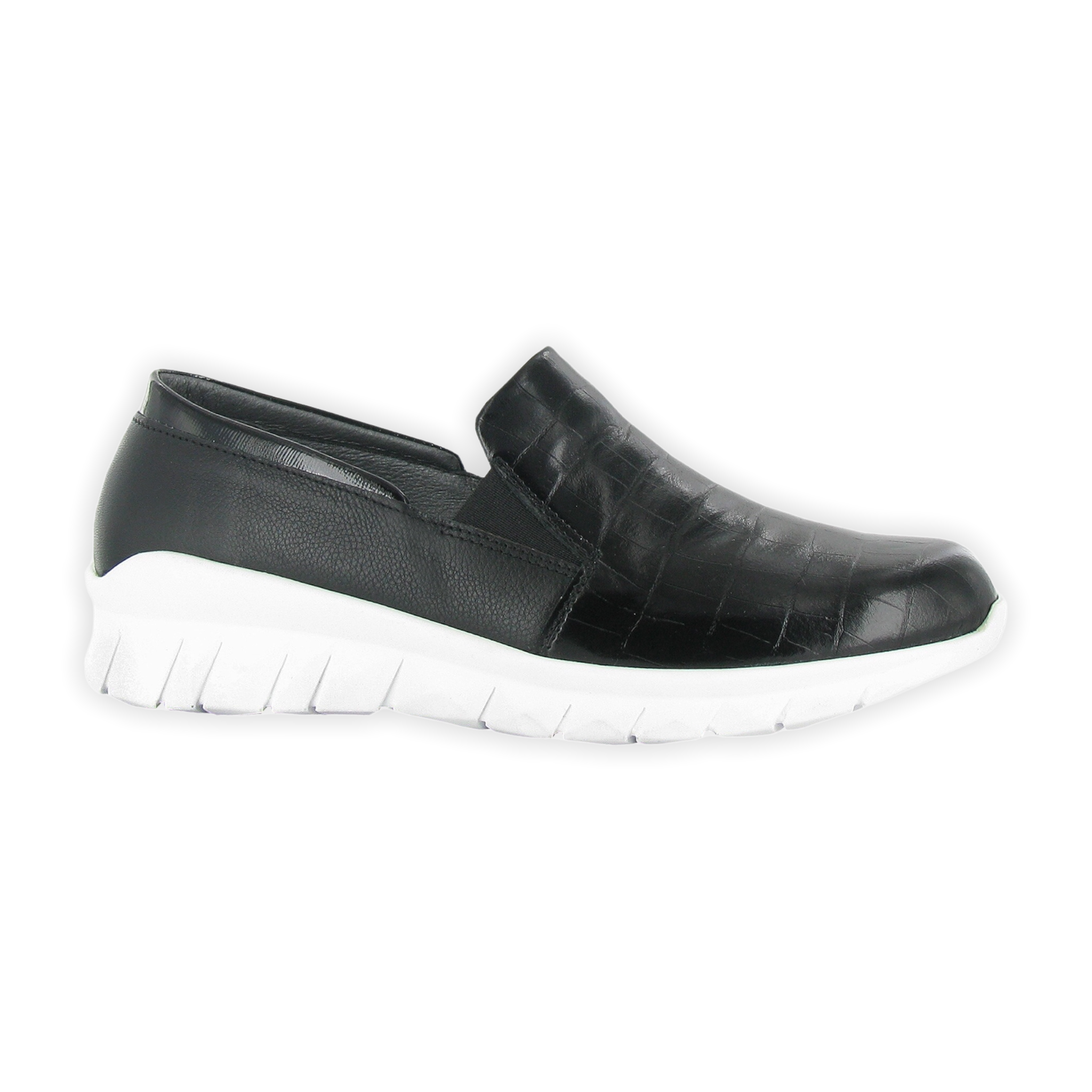 Naot - Titan - Black Croc/Soft Black/Black Luster / M / 36