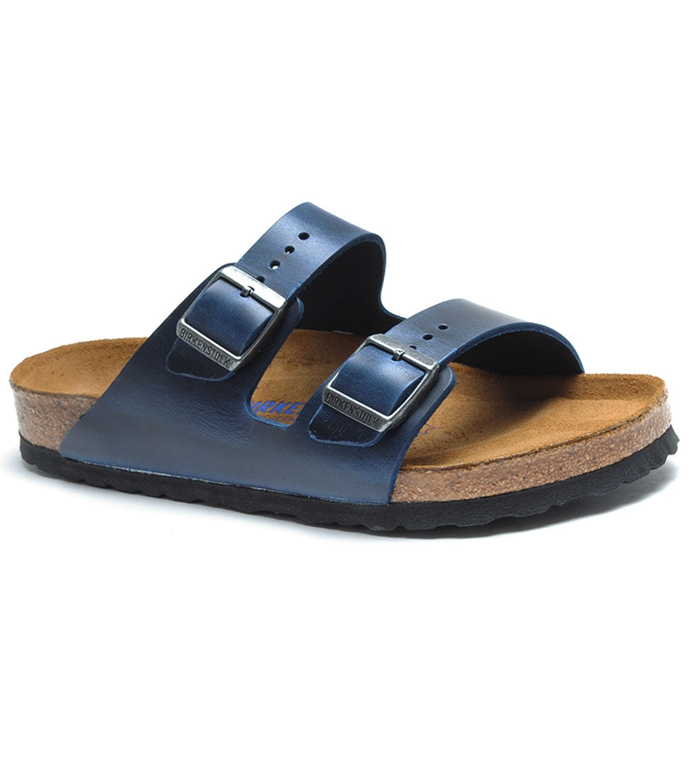 Birkenstock - Arizona Soft Footbed Oiled Leather - Blue / M / 36