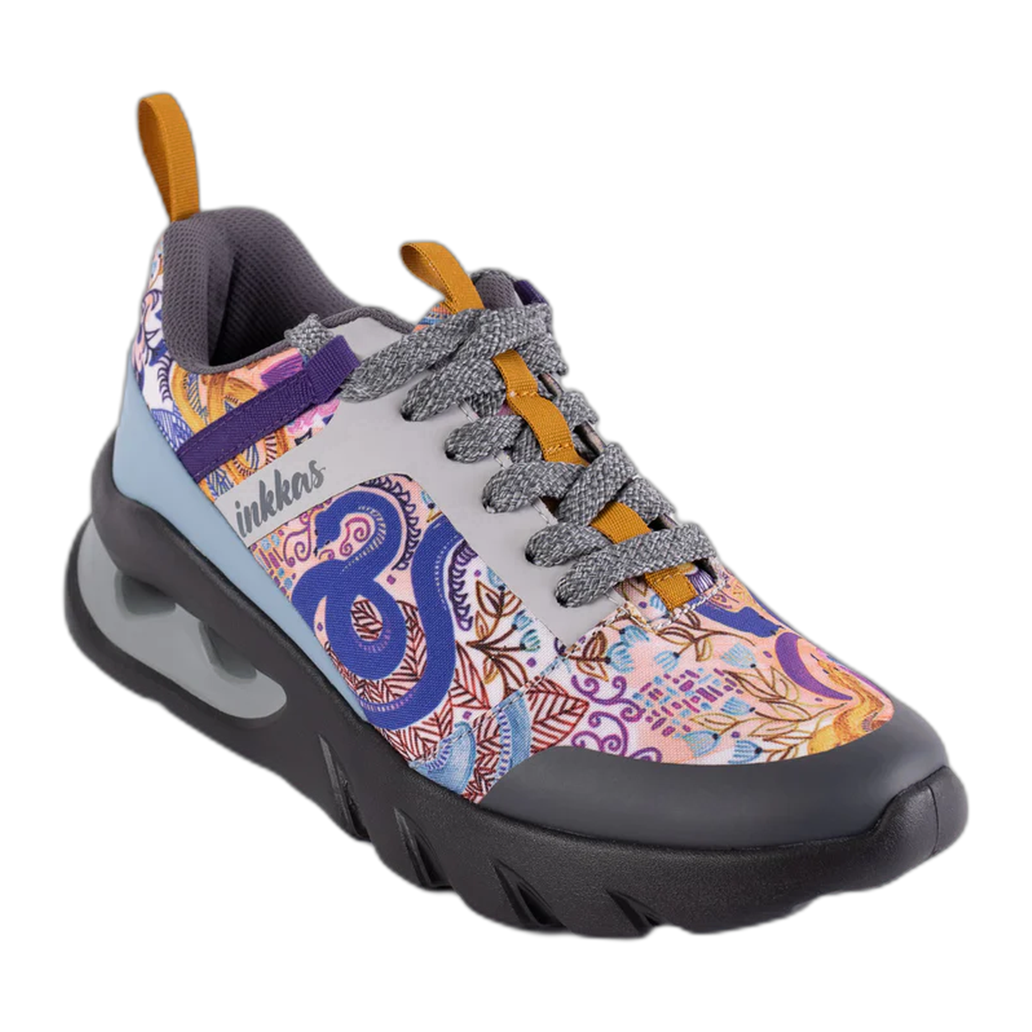 Inkkas - Bussi Trainer - Grey/Purple / M / 6