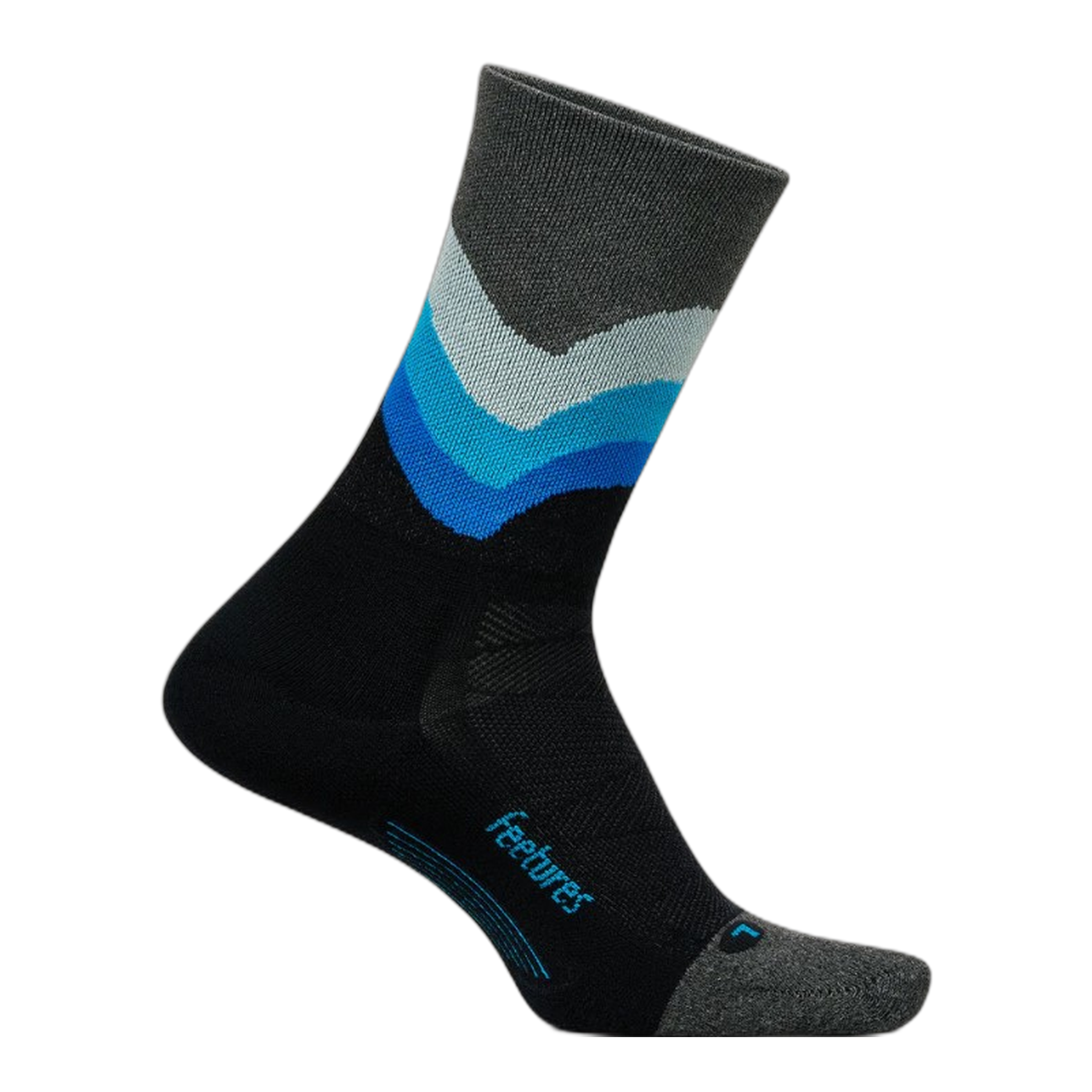 Feetures - Elite Light Cushion Mini Crew - Black Swell / S