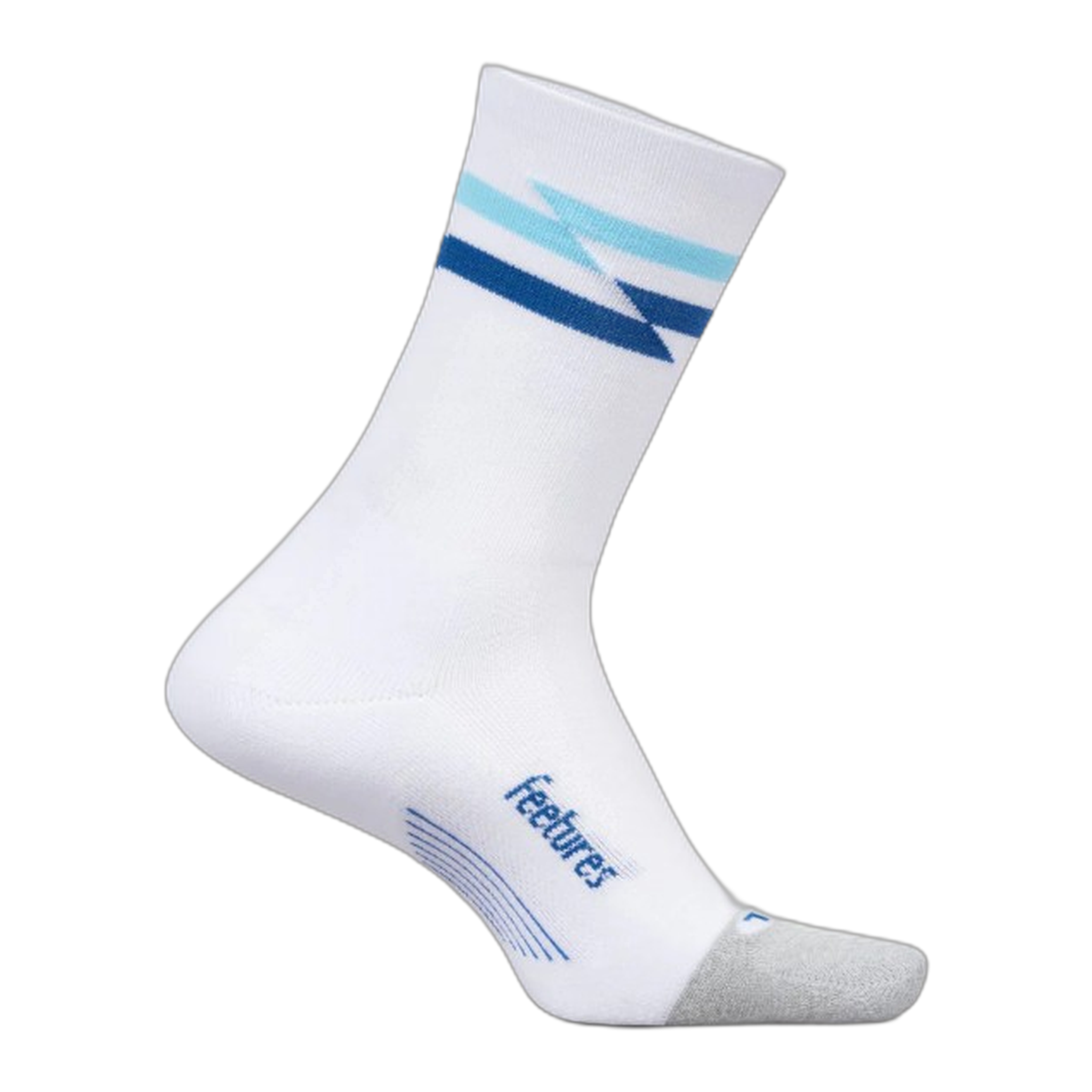 Feetures - Elite Light Cushion Mini Crew - White Track / M