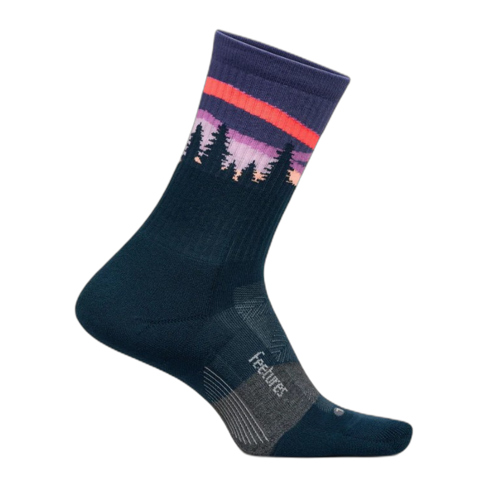 Feetures - Trail Max Cushion Mini Crew - Purple Aurora / S