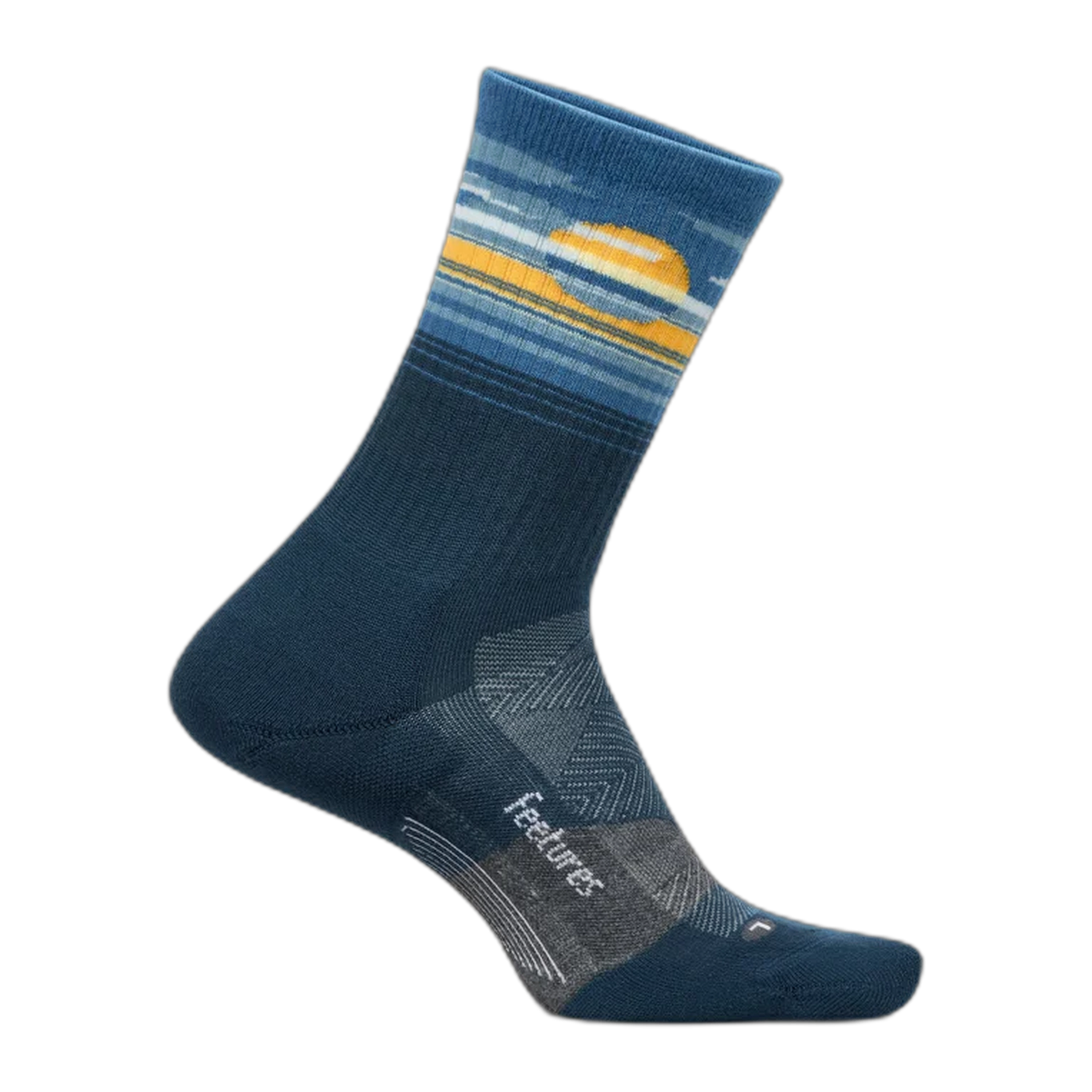 Feetures - Trail Max Cushion Mini Crew Sock - Cloud Veil Navy / M
