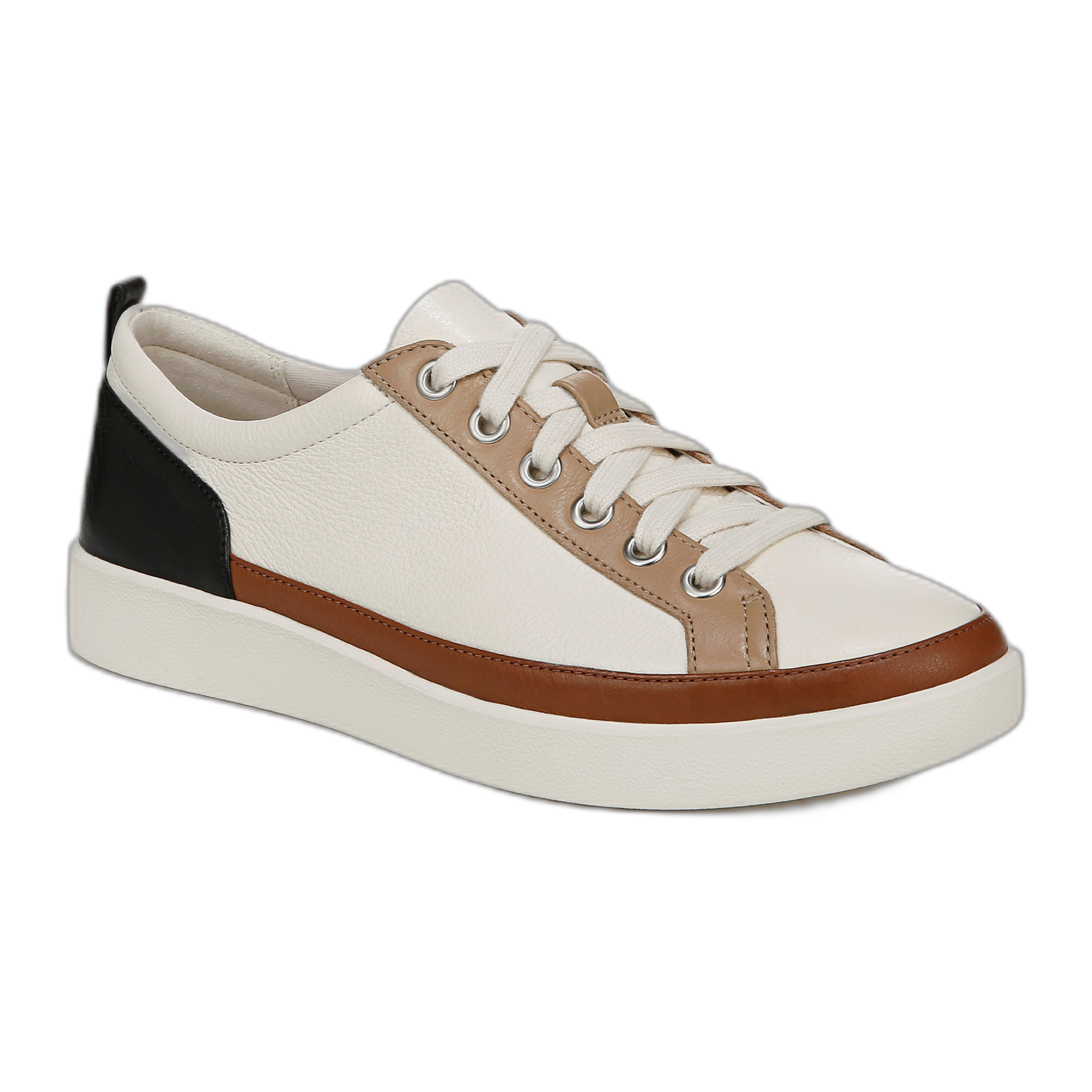 Vionic - Winny Sneaker - Ivory / Black Leather / M / 5