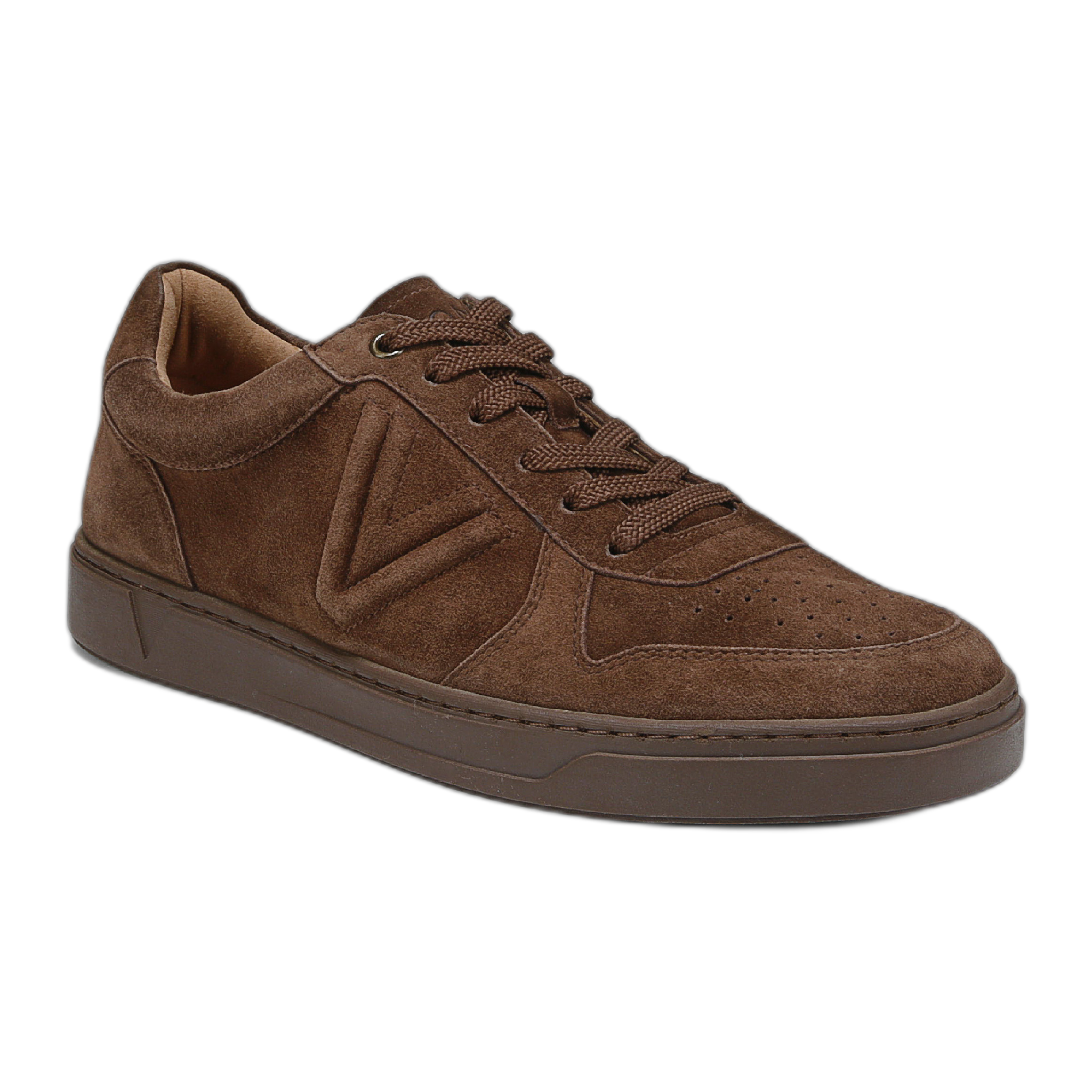Vionic - Lucas Court - Dark Brown Waxed Suede / M / 8.5