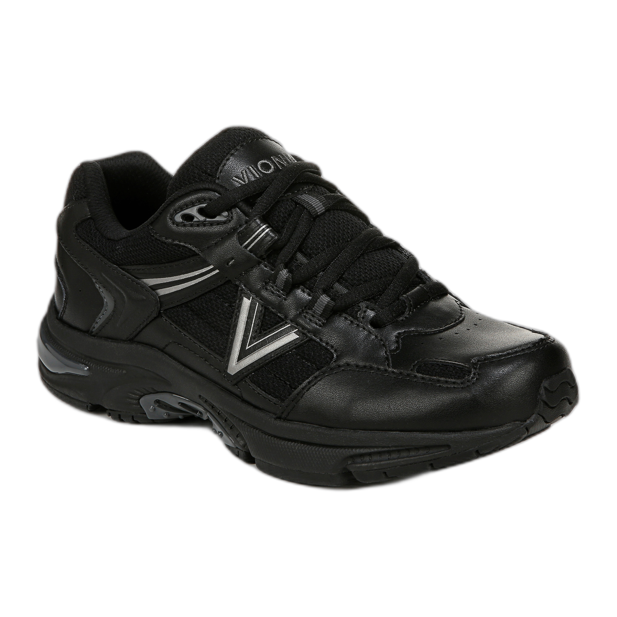 Vionic - Women's 23Walk 2.0 Sneaker - Black Leather & Fabric / M / 5