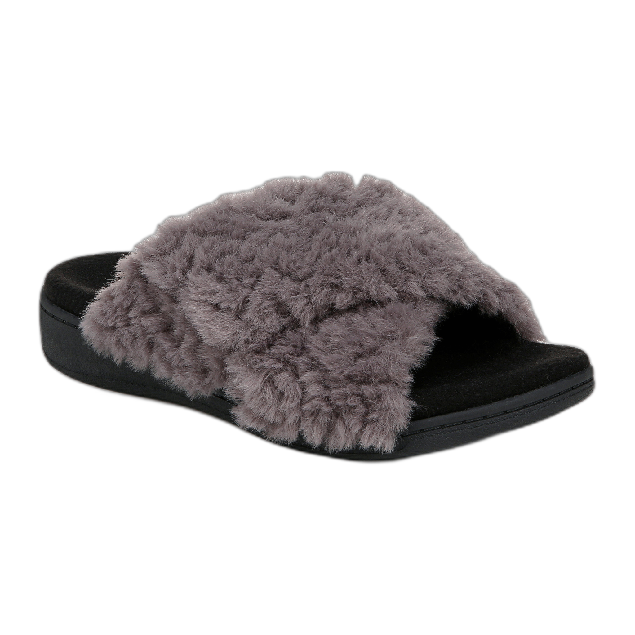 Vionic - Relax II Slippers - Charcoal Grey Fabric / M / 5