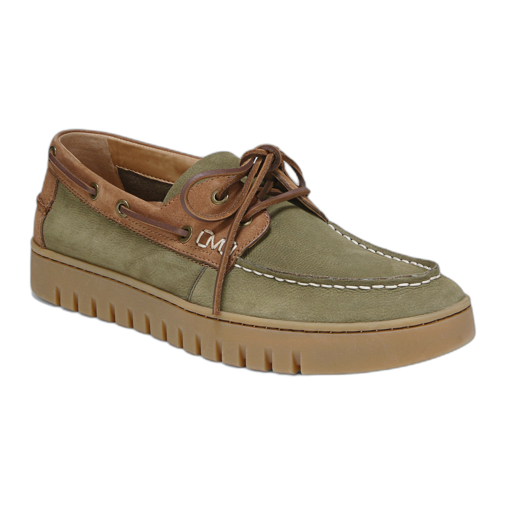 Vionic - Men's Uptown Boat - Dark Olive Multi / M / 7