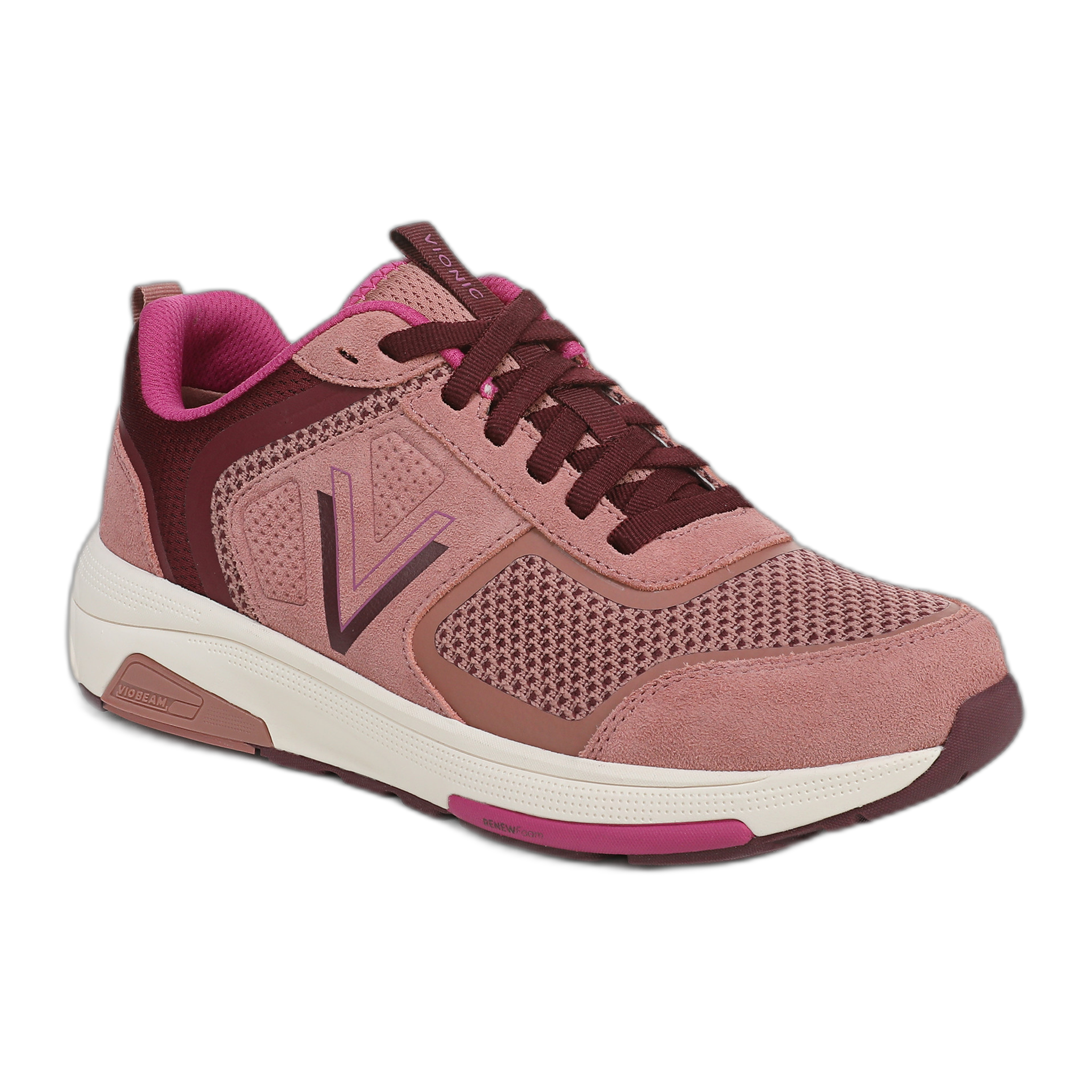 Vionic - Women's Walk Strider Knit - Cinder Rose Knit/Suede / M / 6