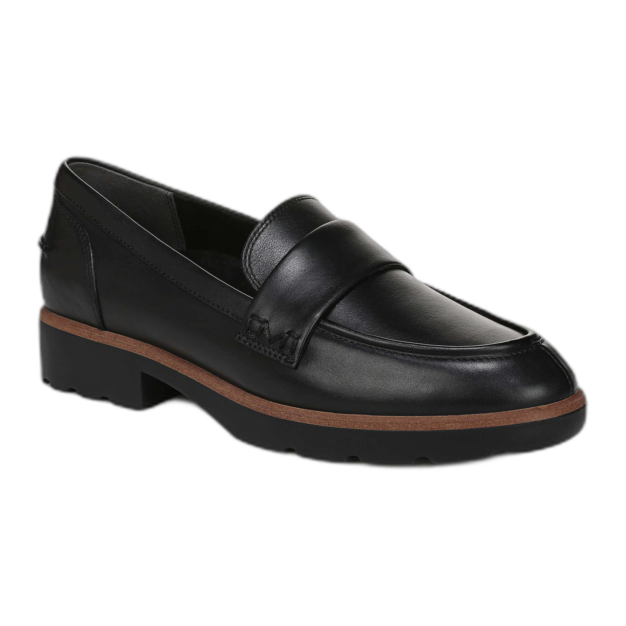 Vionic - Cleo Loafer - Black Leather / M / 5