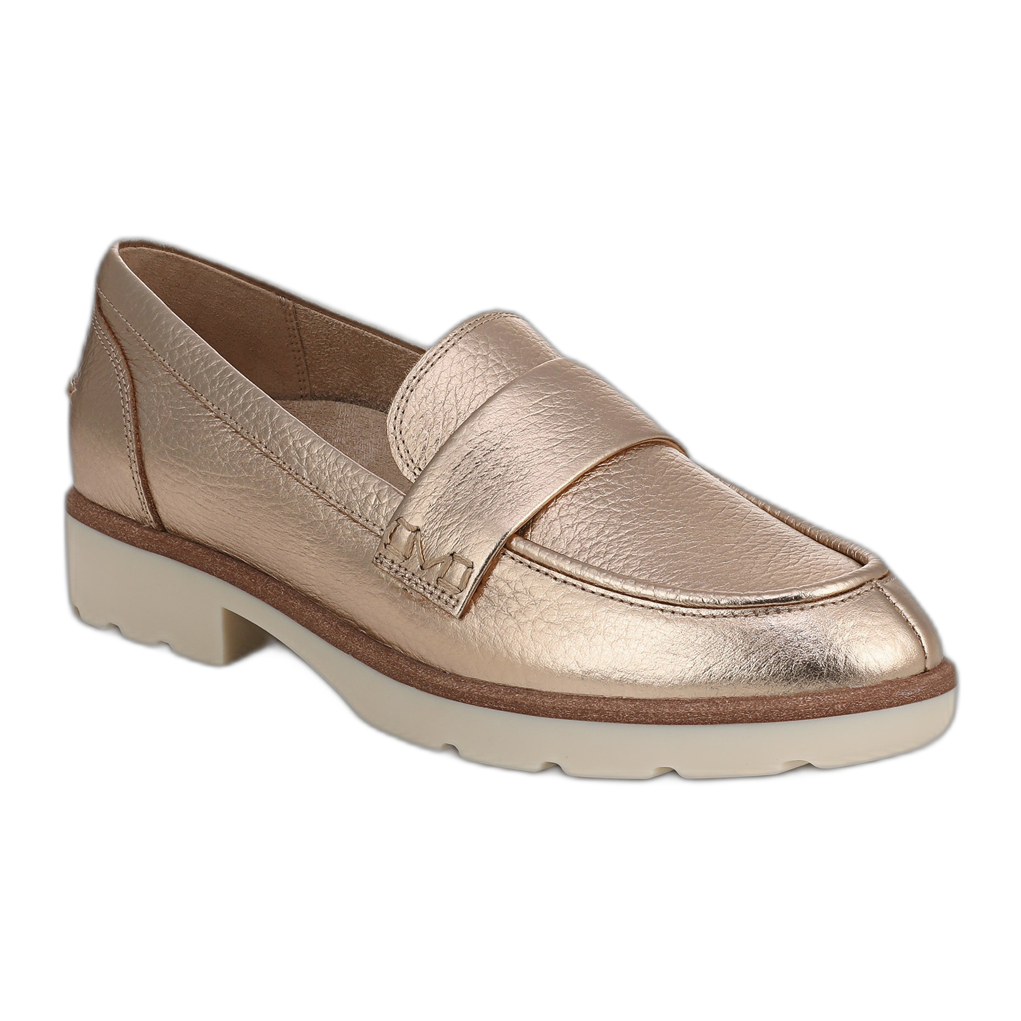 Vionic - Cleo Loafer - Bronze Metallic Leather / M / 5