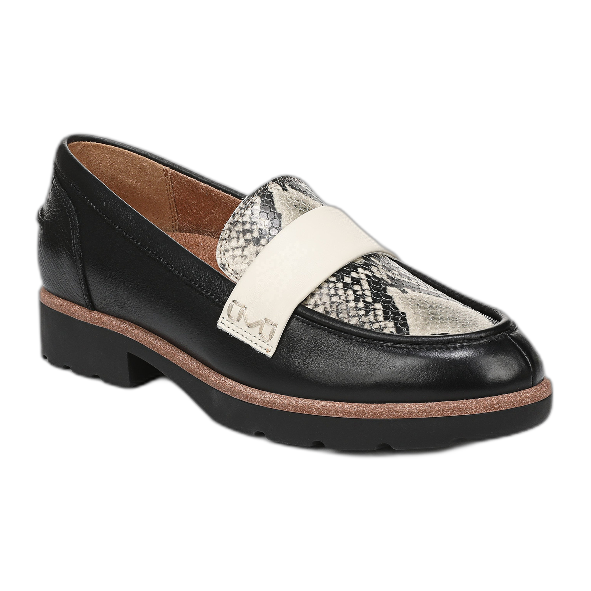 Vionic - Cleo Loafer - Black Multi Snake Print / M / 5