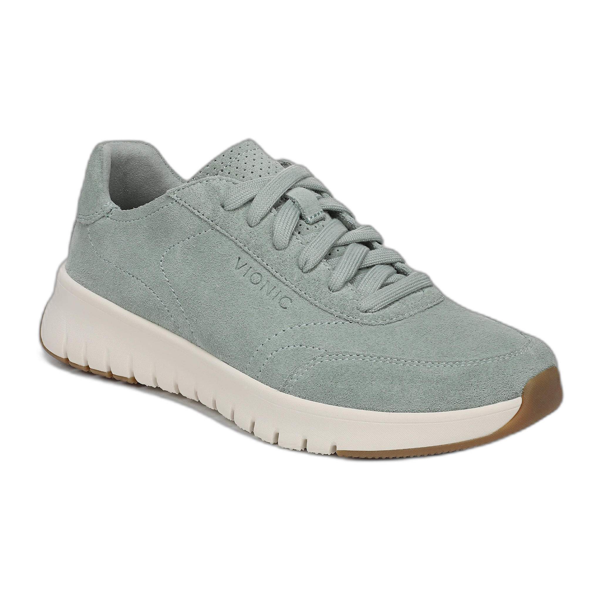 Vionic - Uptown Sneaker - Iceberg Green Suede / M / 5