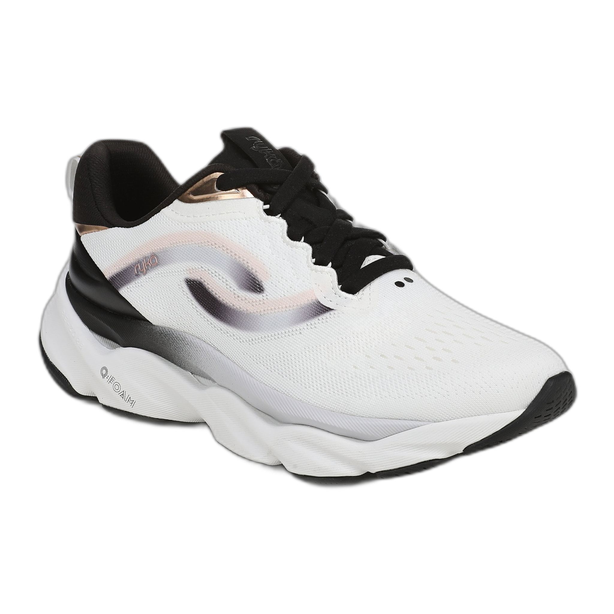 Ryka - Elevate LX 2 Walking Sneaker - White Black / M / 5