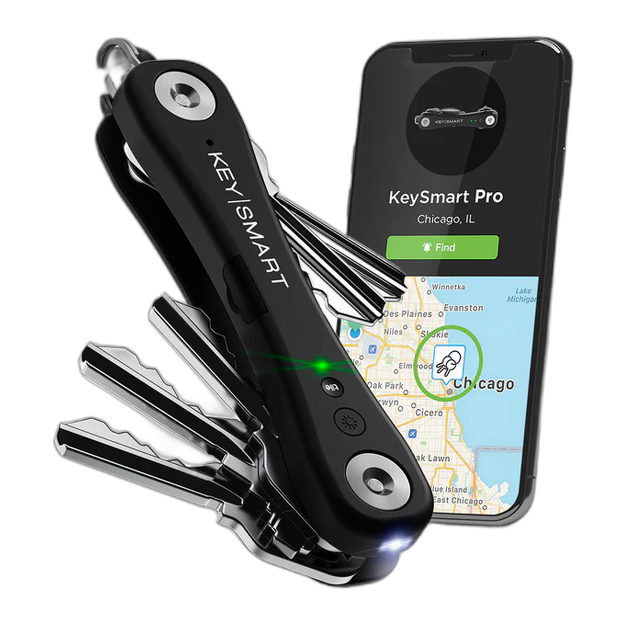 Keysmart - KeySmart® Pro w/ Tile - Black