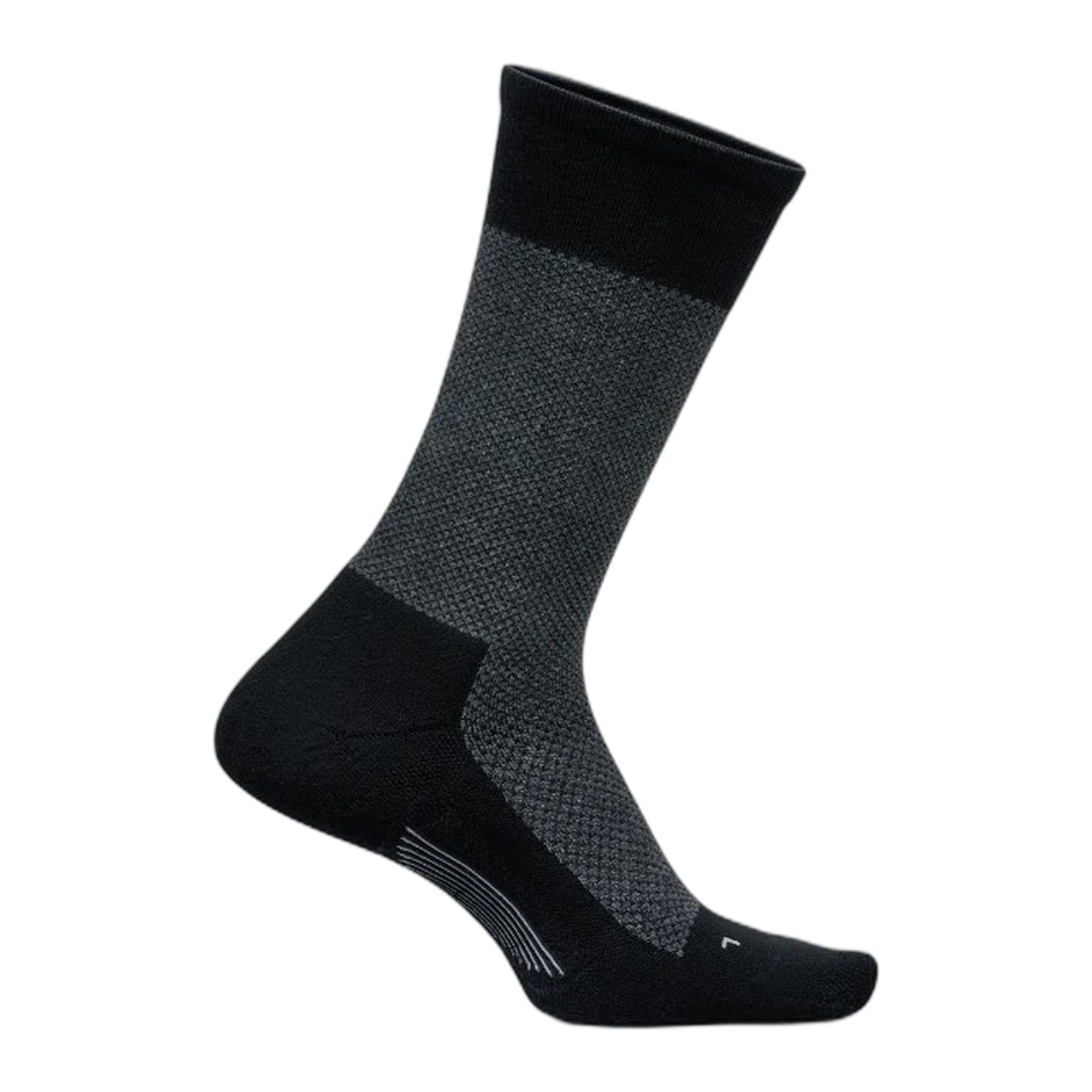 Feetures - Men’s Everyday Max Cushion Rich Texture Crew - Rich Texture Black / M