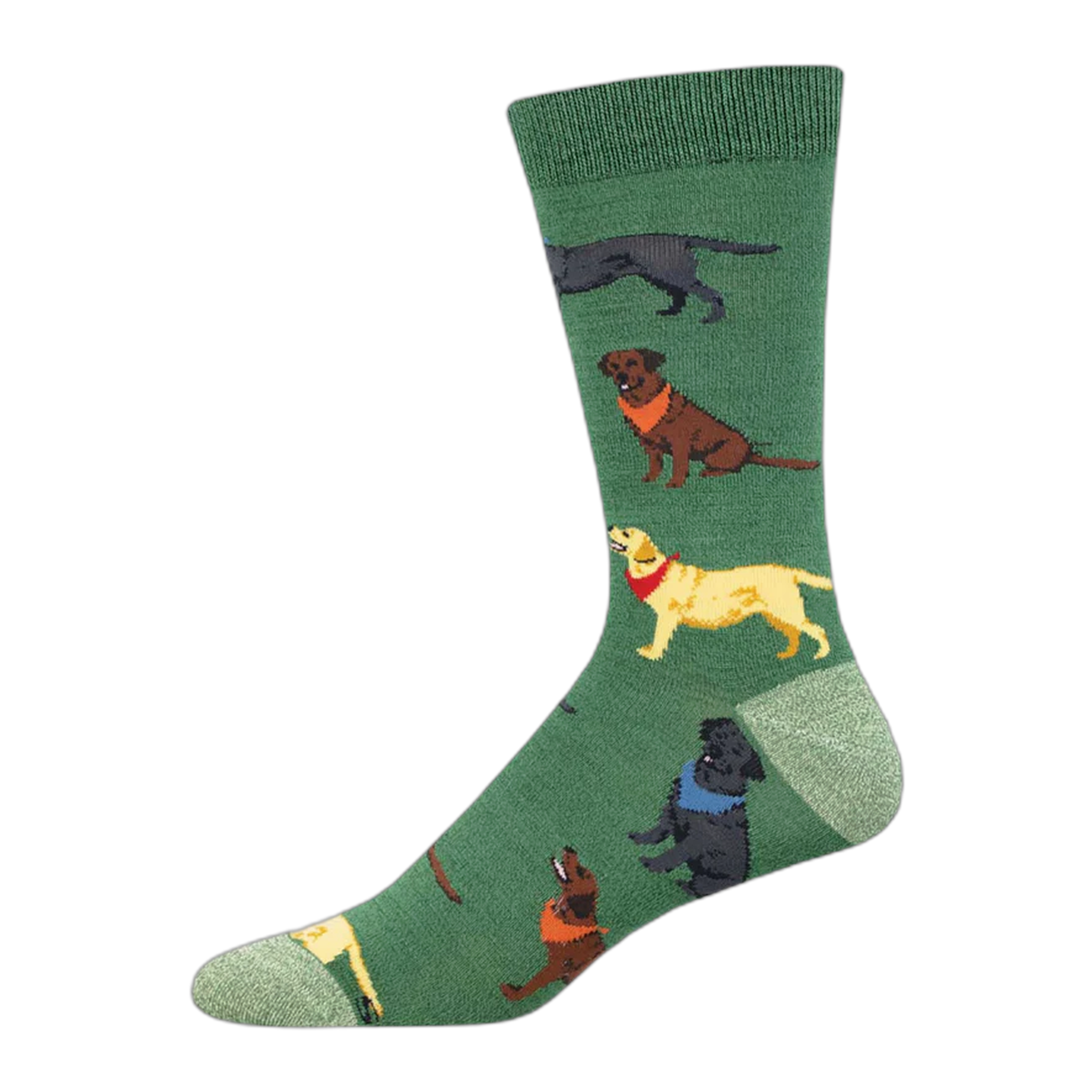 Socksmith - Loving Labs Bamboo - Green Heather / One Size
