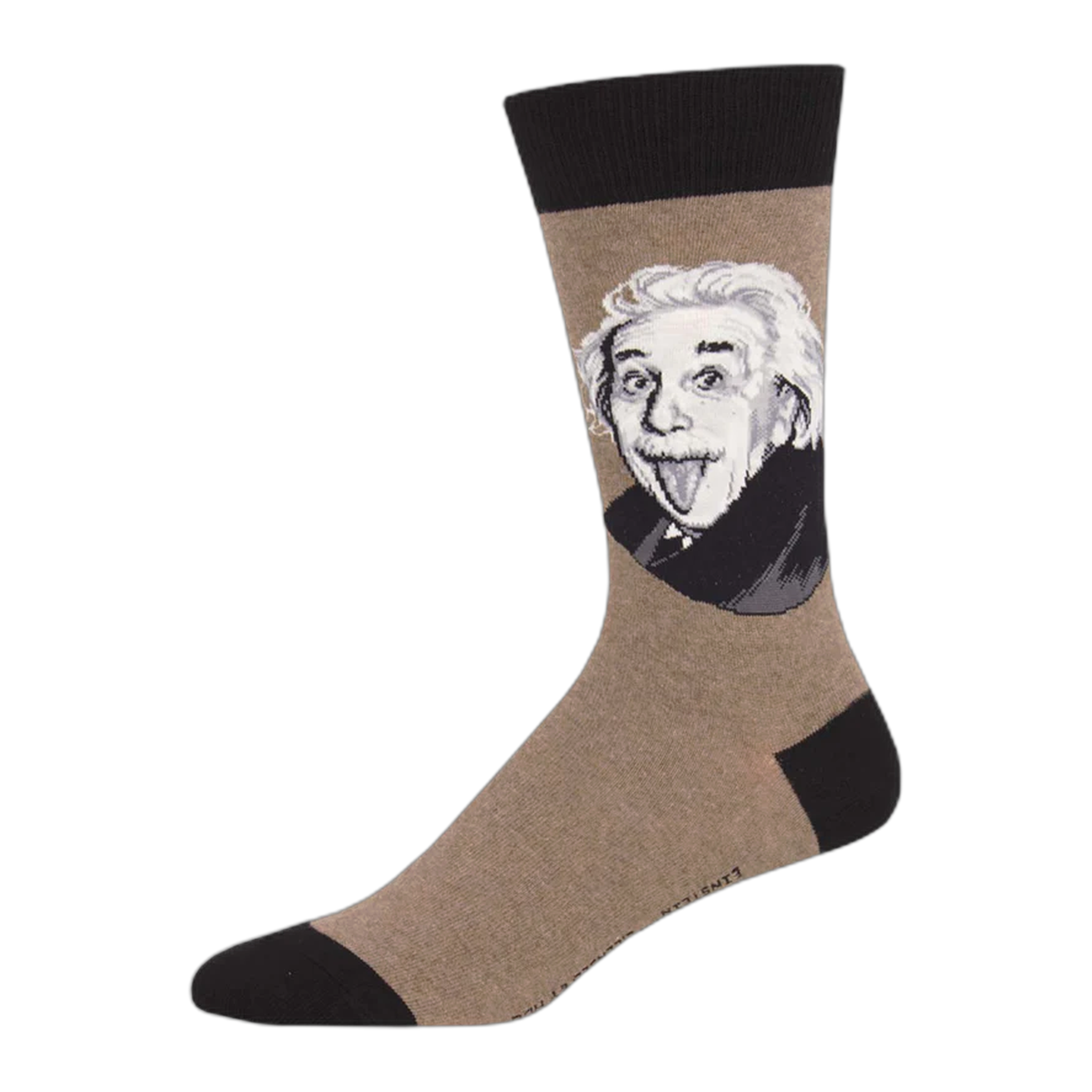 Socksmith - Einstein Portrait - Brown Heather / One Size