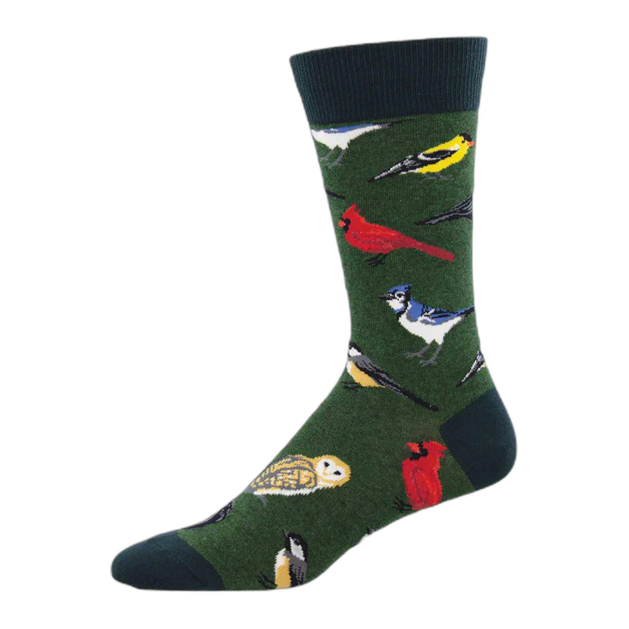 Socksmith - Bird Is The Word - Green Heather / One Size