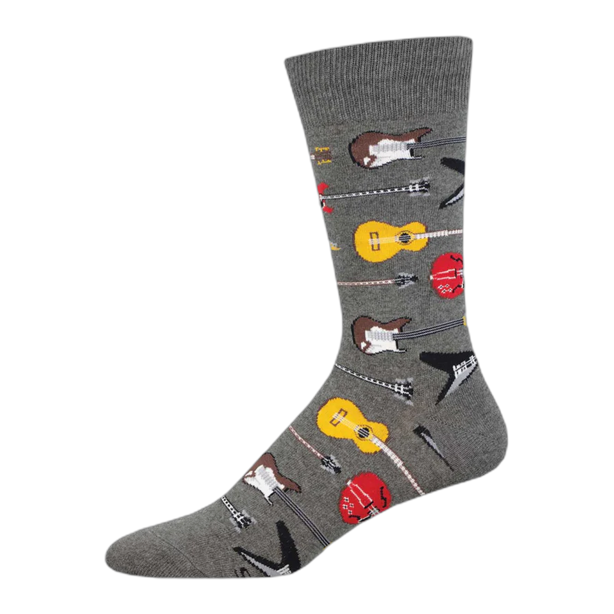 Socksmith - Guitar Riff - Charcoal Heather / One Size