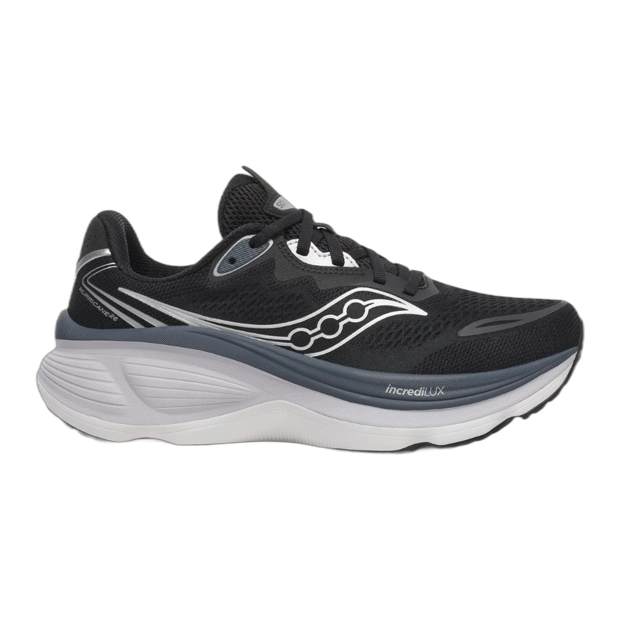 Saucony - Women's Hurricane 26 - Black/Silver / M / 6