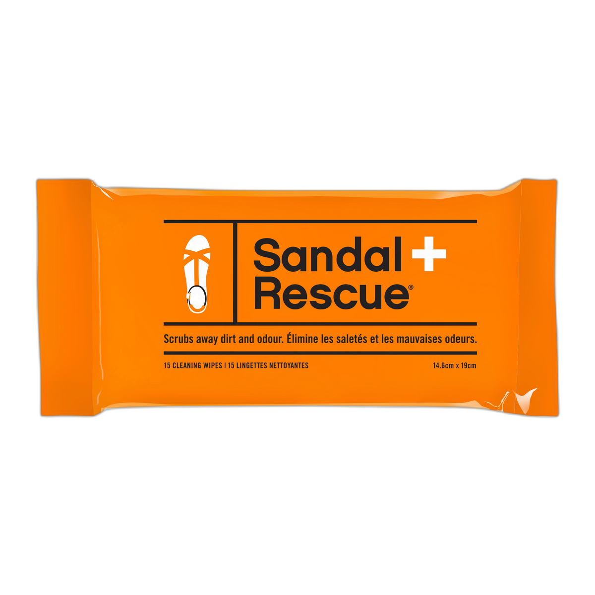 Sandal Rescue All-Natural Boot Cleaning Wipes - Resealable Pack of 15