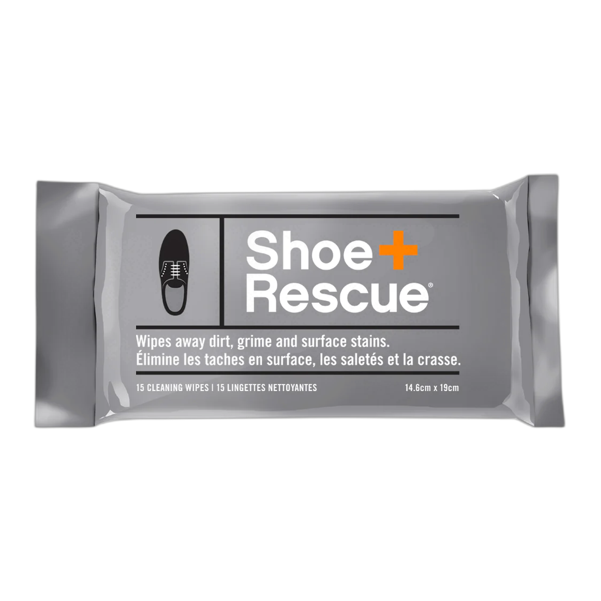 Boot Rescue - ShoeRescue All-Natural Shoe Cleaning Wipes - Resealable Pack of 15 - Grey