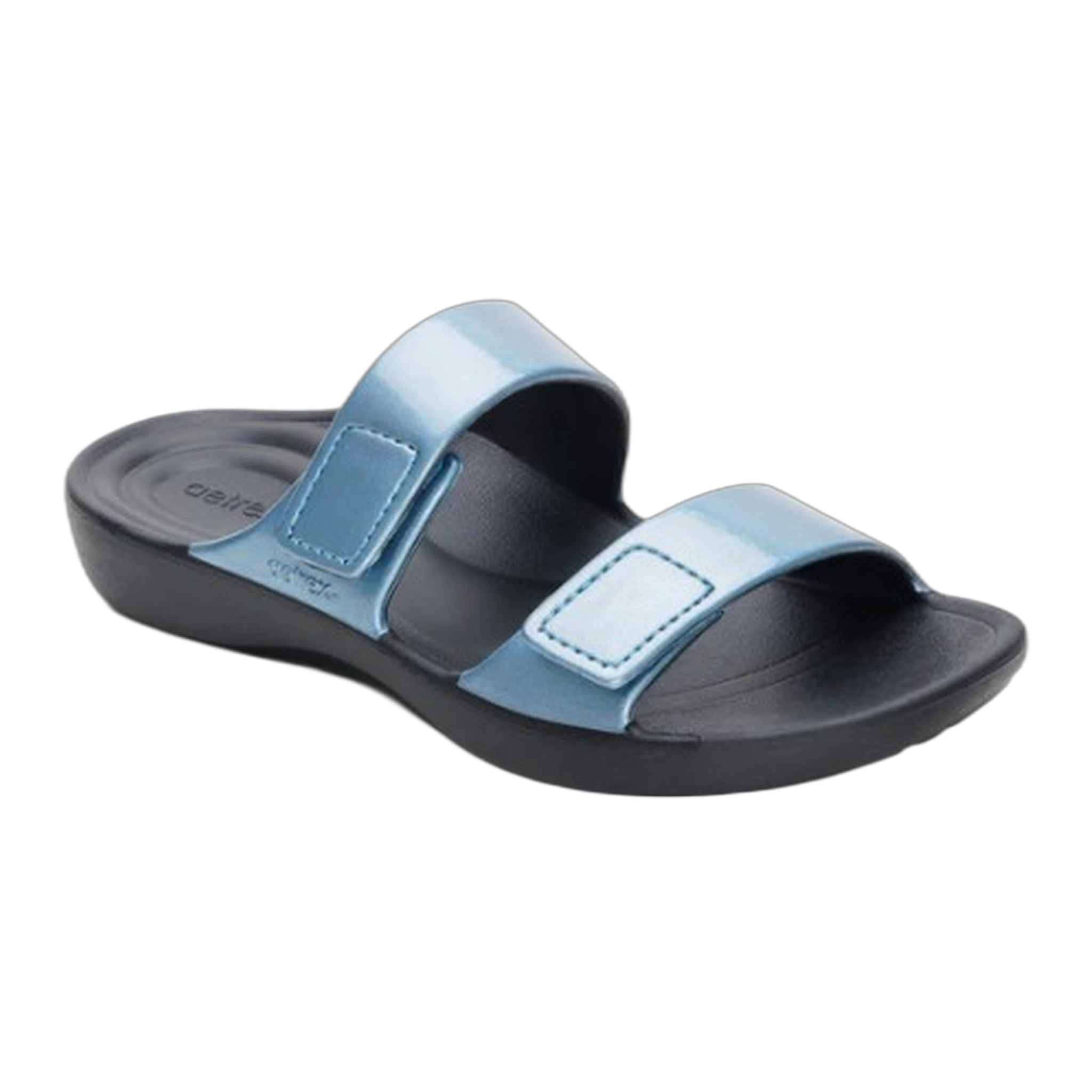 Aetrex - Kaia Two Band Slide - Blue Pearlized / M / 7