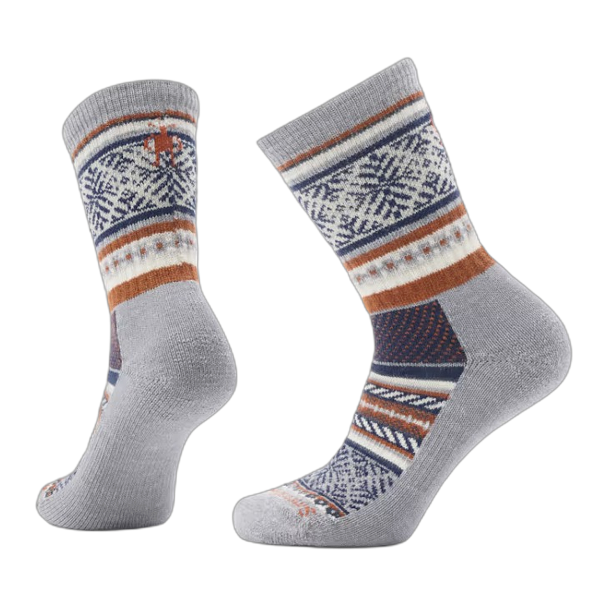 Smartwool - Everyday Cozy Fair Isle Sweater Crew Socks - Light Gray / M