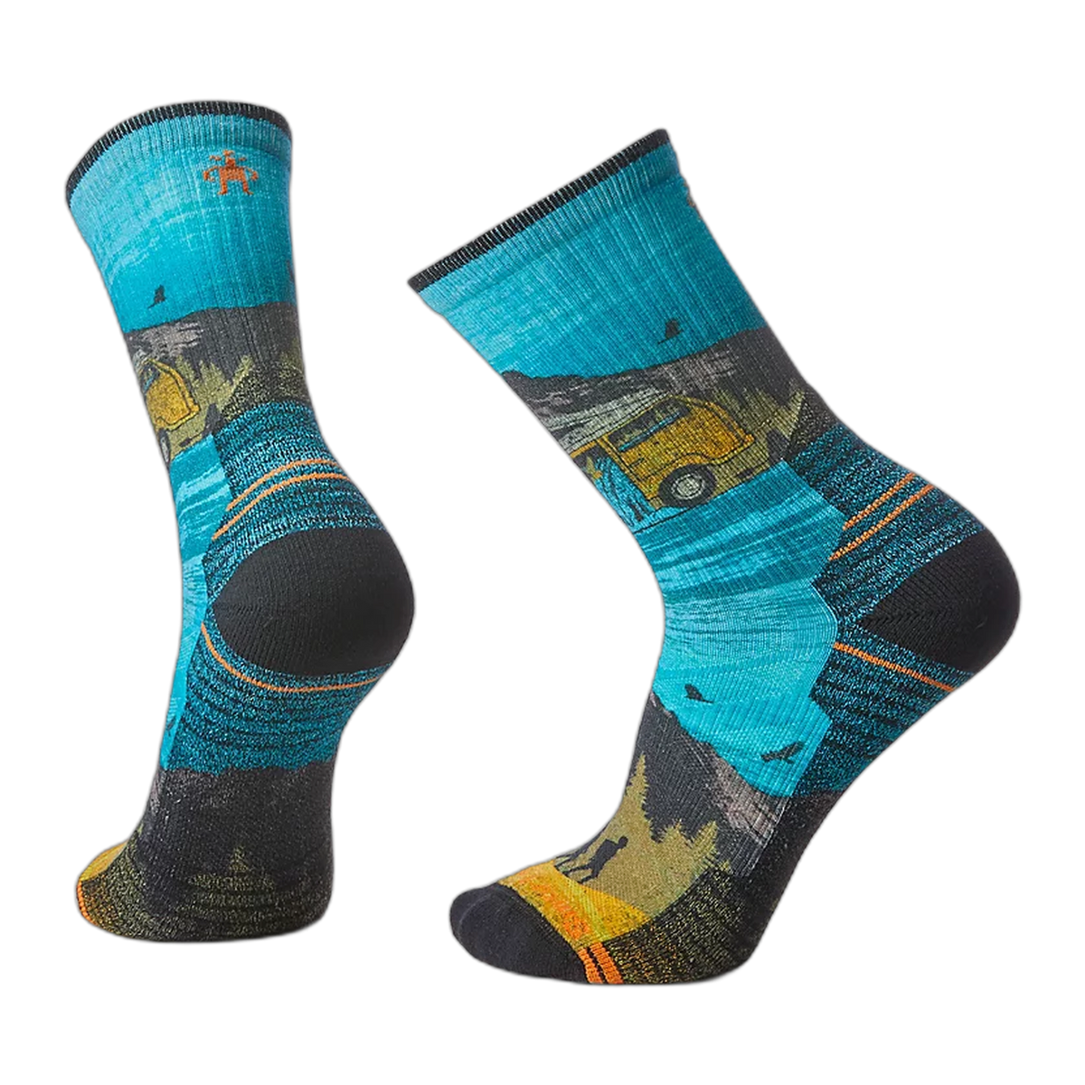 Hike Light Cushion Great Excursion Print Crew Socks