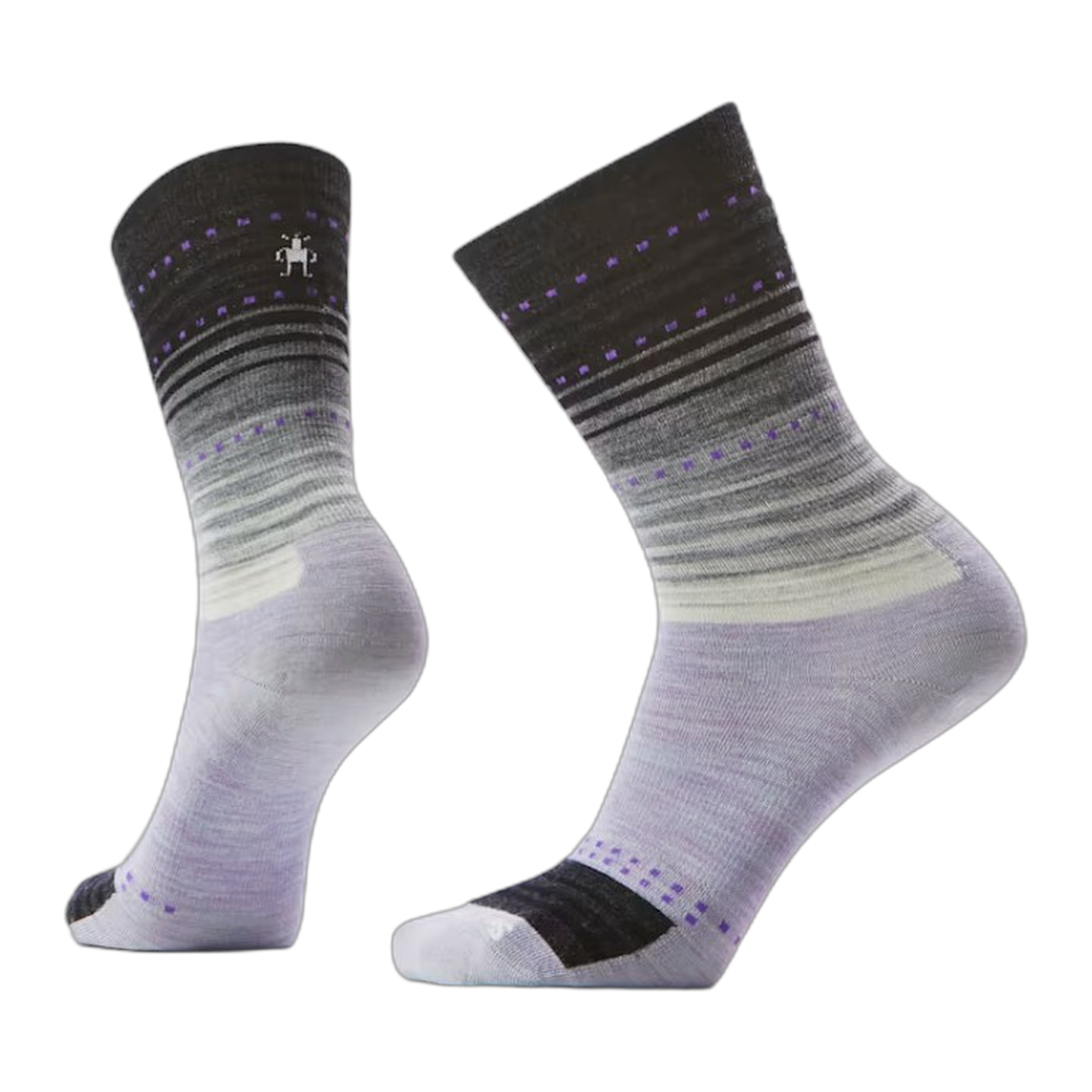 Smartwool - Everyday Stitch Stripe Crew Socks - Purple-Black / S