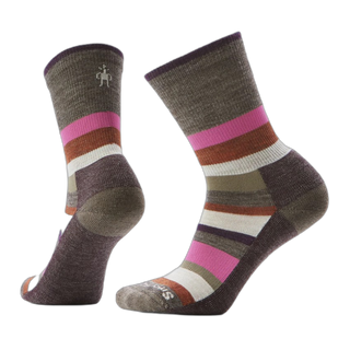 Women's Everyday Multi-Stripe Crew Socks - Taupe / S