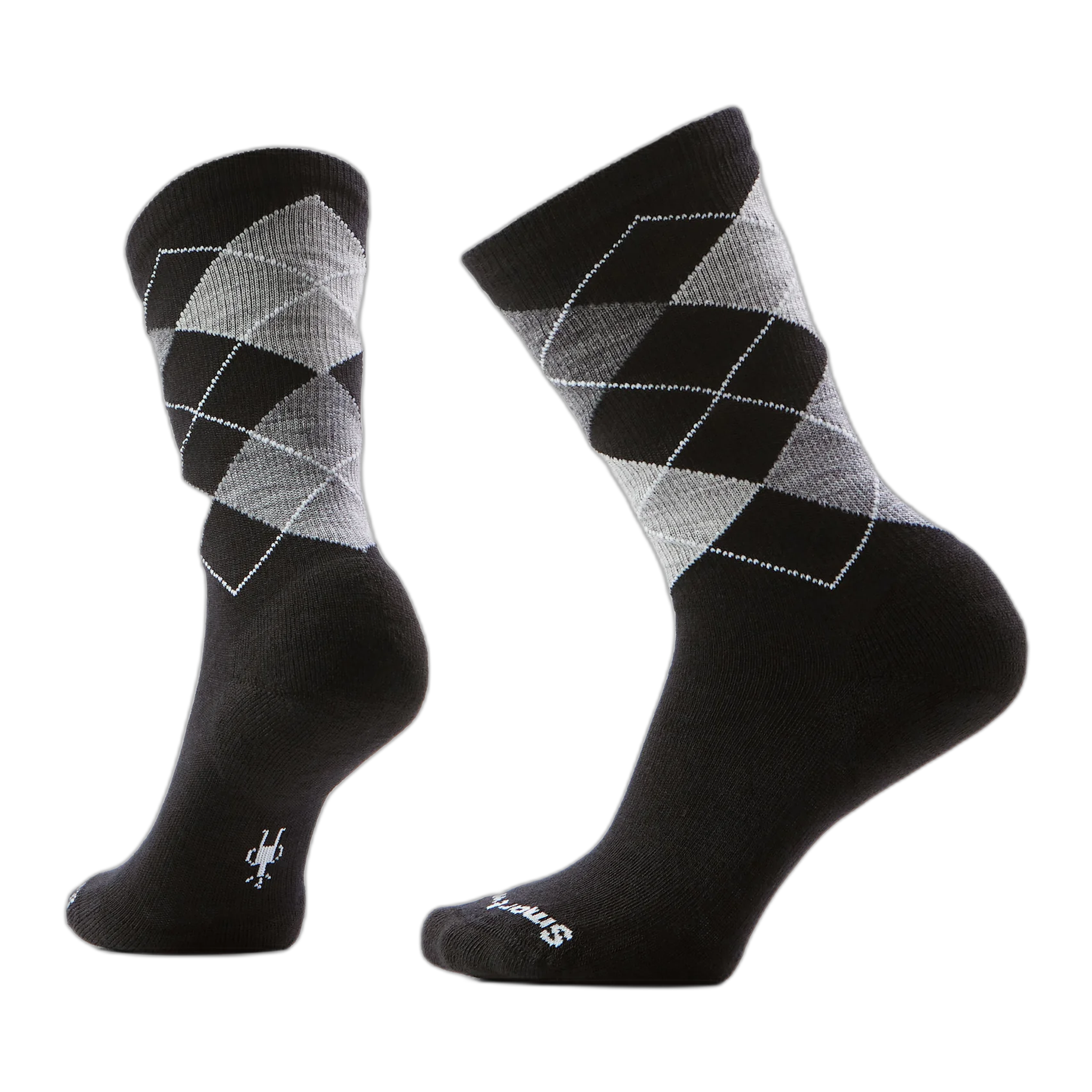 Smartwool - Everyday Diamond Jim Argyle Crew Socks - Black / M