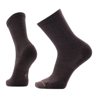 Everyday Solid Rib Crew Socks - Chestnut / M