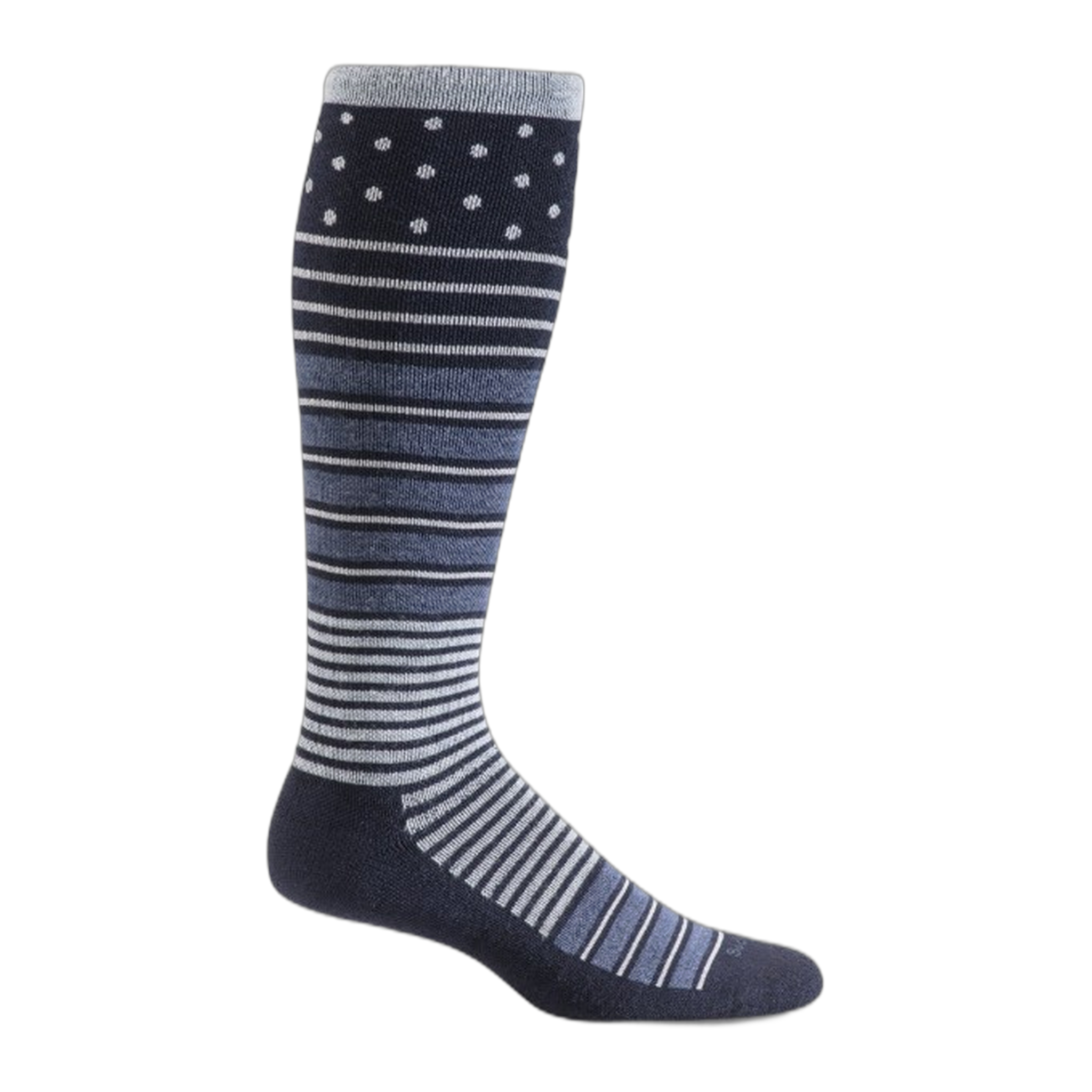 SockWell - Women's Twister | Firm Graduated Compression Socks - Navy / S/M