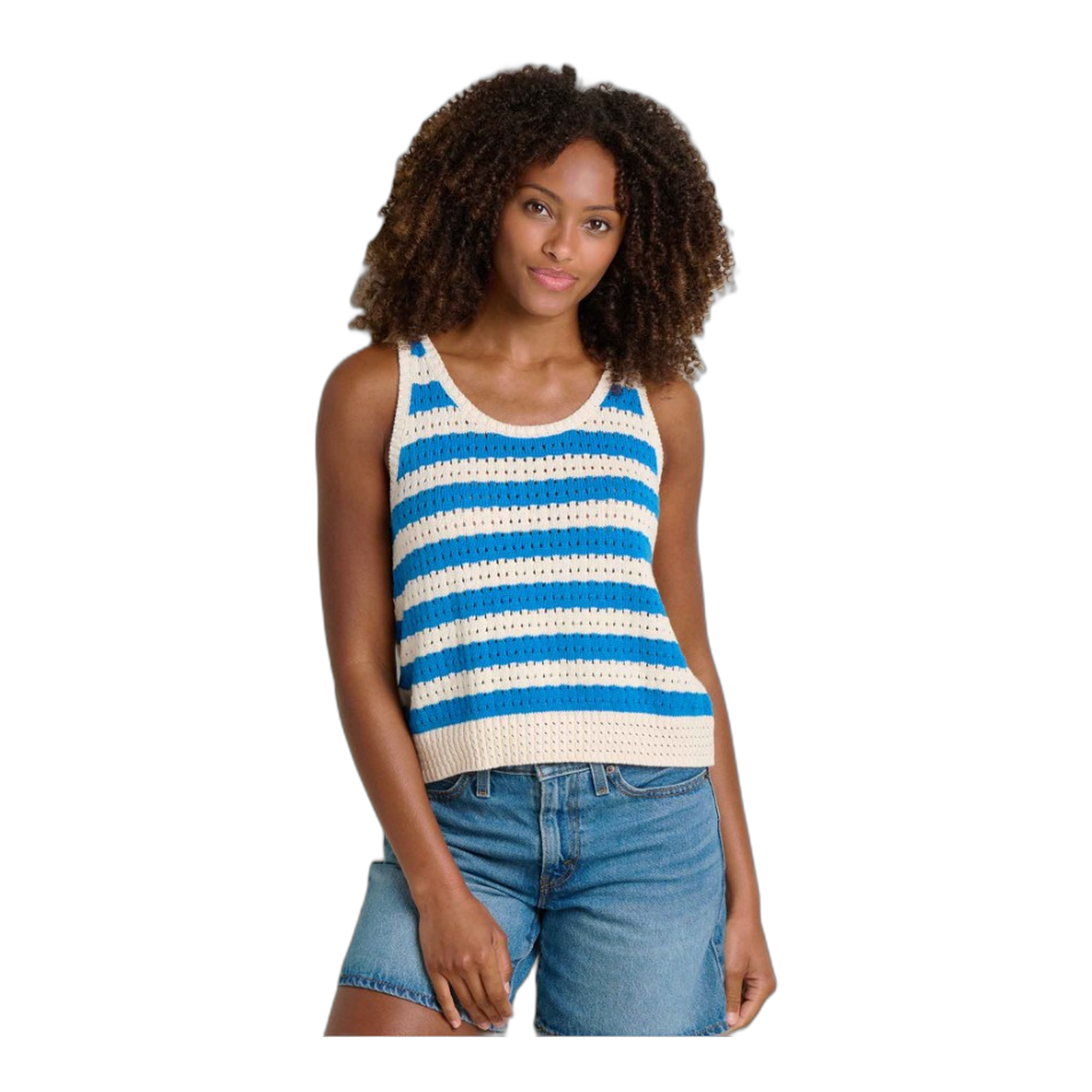 Toad&Co - Bianca Pointelle Tank - Salt Pattern / M