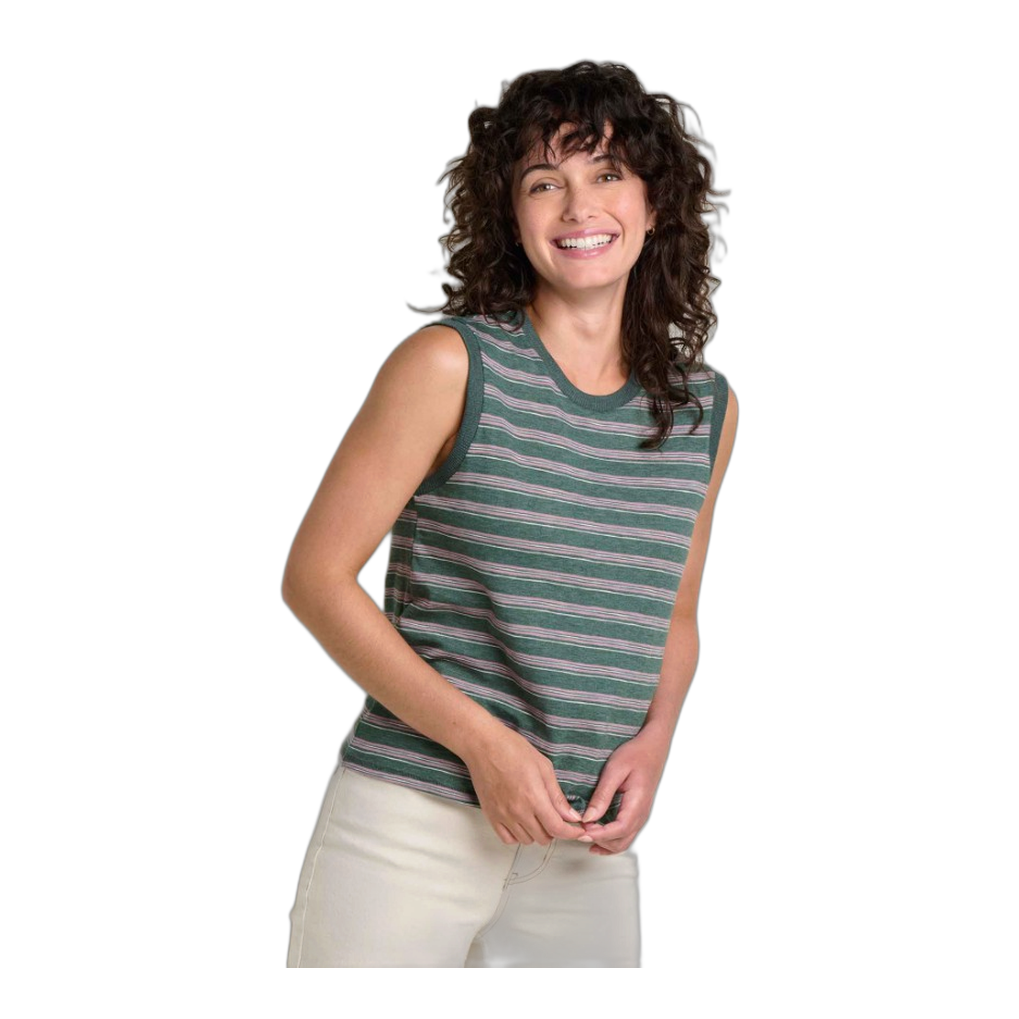 Toad&Co - Boundless Jersey Tank - Cilantro Pattern / S