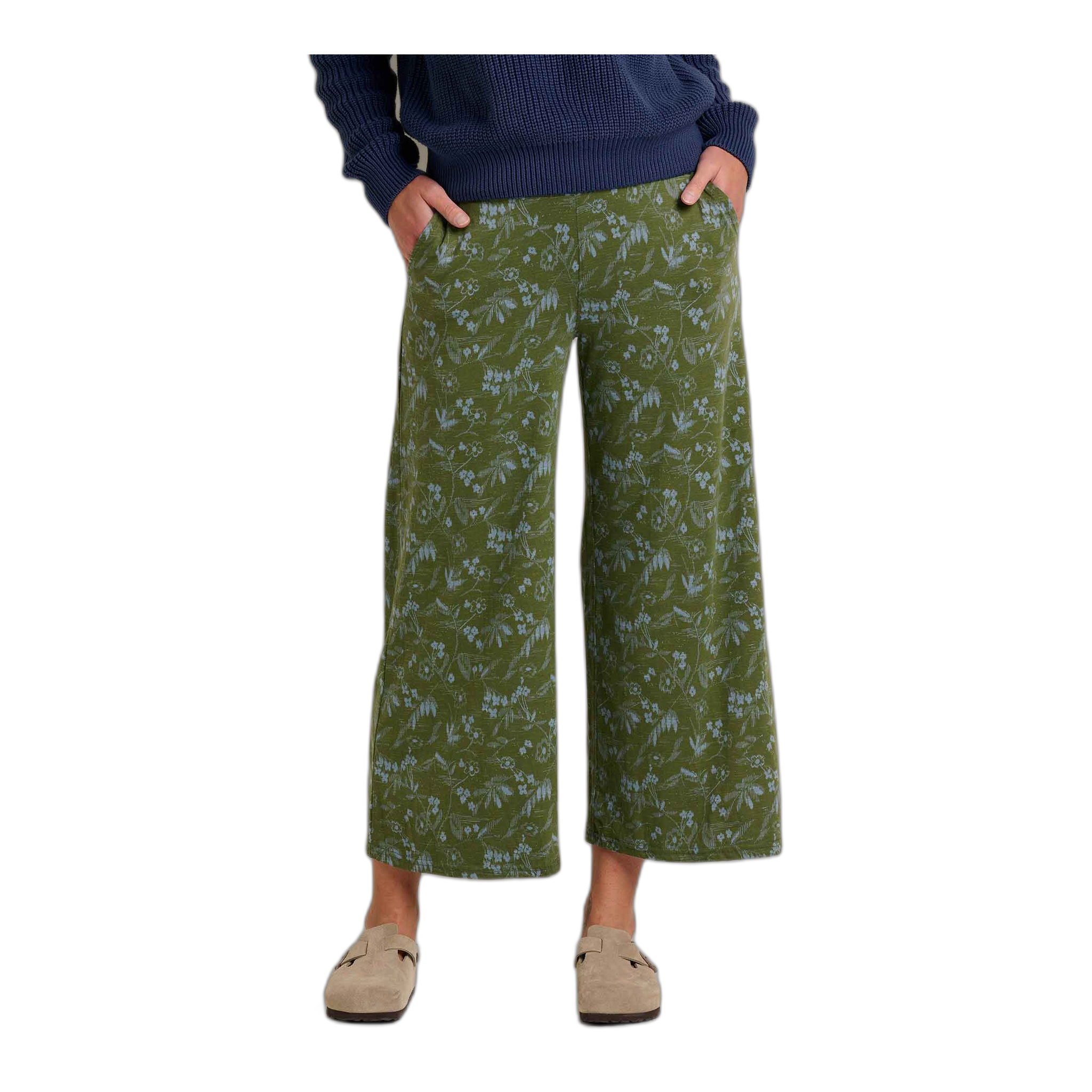 Toad&Co - Chaka Wide Leg Pant - Chive Sketch Print / One Size / M