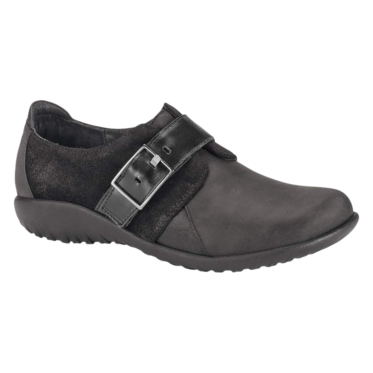 Naot - Tane - Oily Coal/Blk Suede/Blk Madras / M / 35