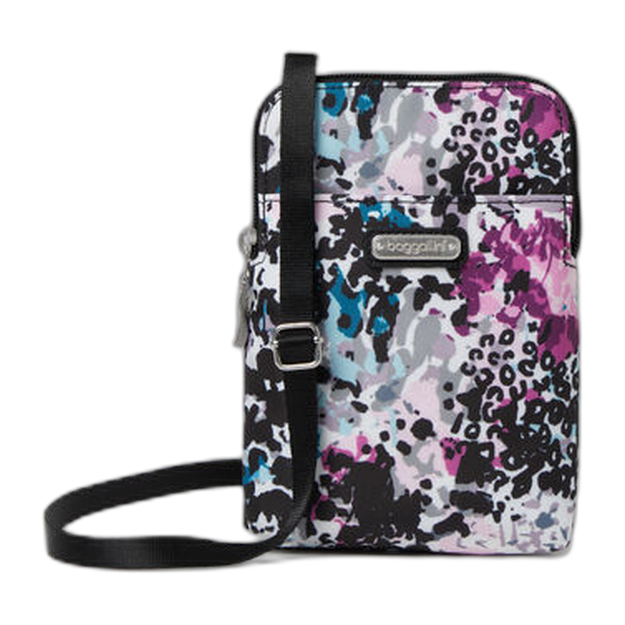 Baggillini - Take Two RFID Bryant Crossbody - Black Cheetah