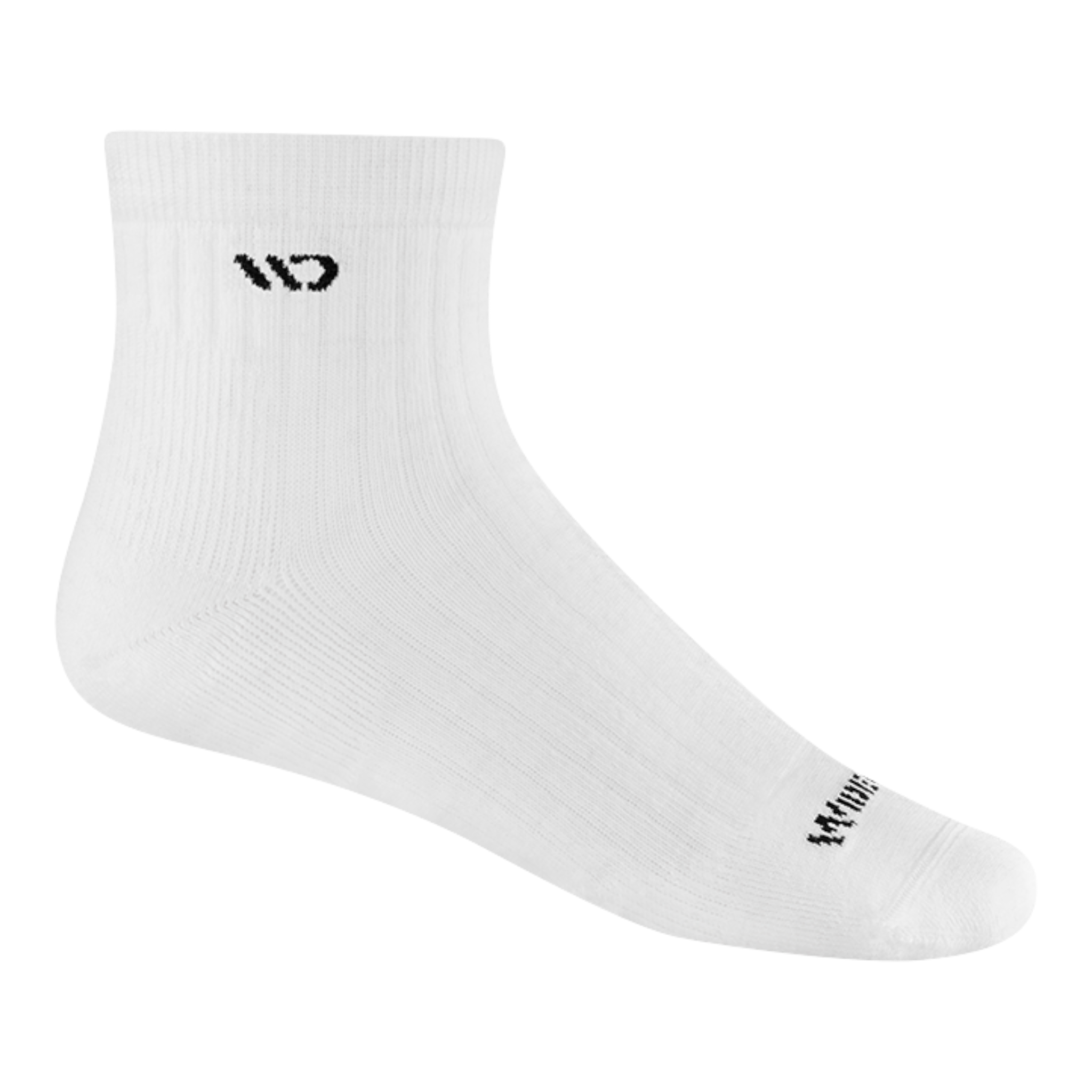 Wide Open - Men's Solid Cushioned Quarter Socks - White / M