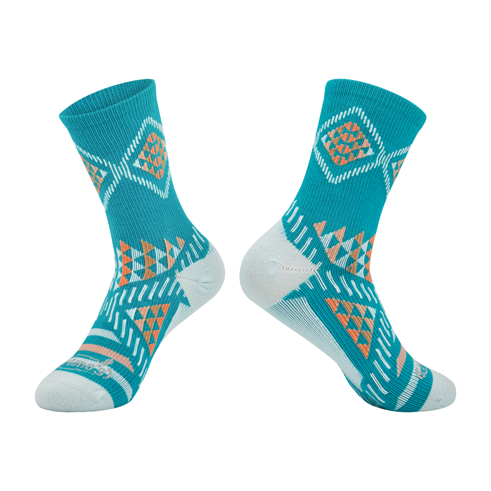 Dardano's - Women's Crew Socks No Cushion - Cityscape Underwater Coral / M