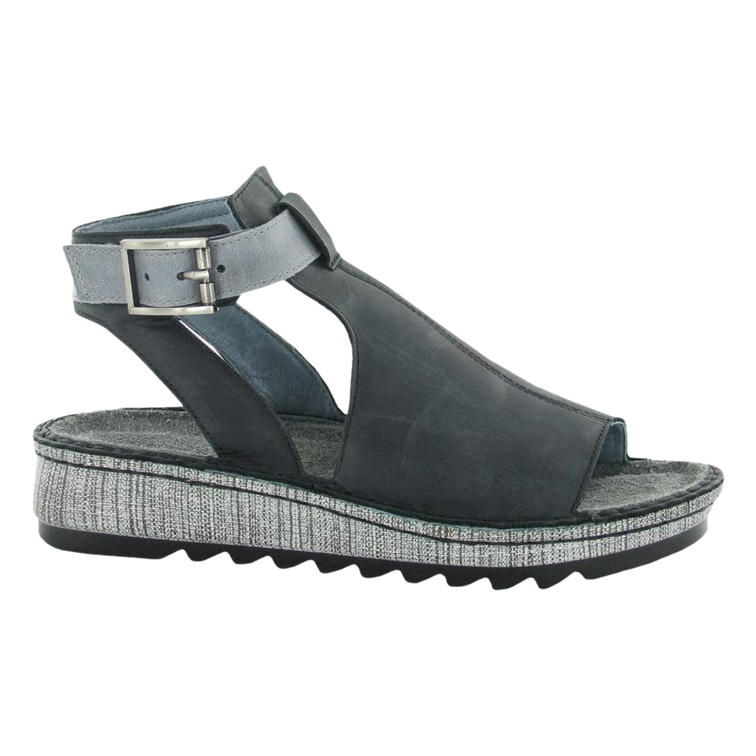 Naot - Verbena - Black Velvet Nub/Vintage Slate / M / 35