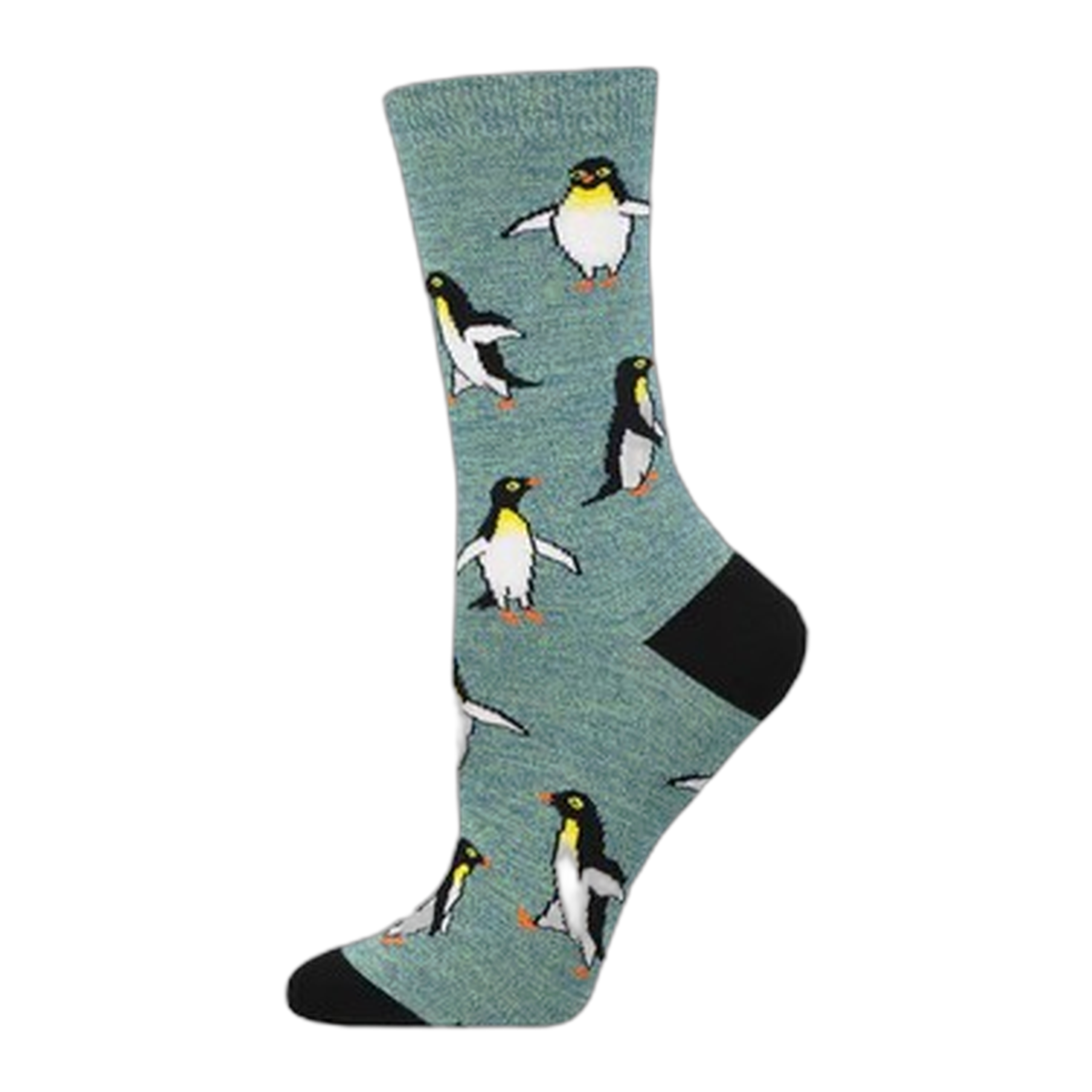 Socksmith - Penguin Personality - Green Heather / One Size